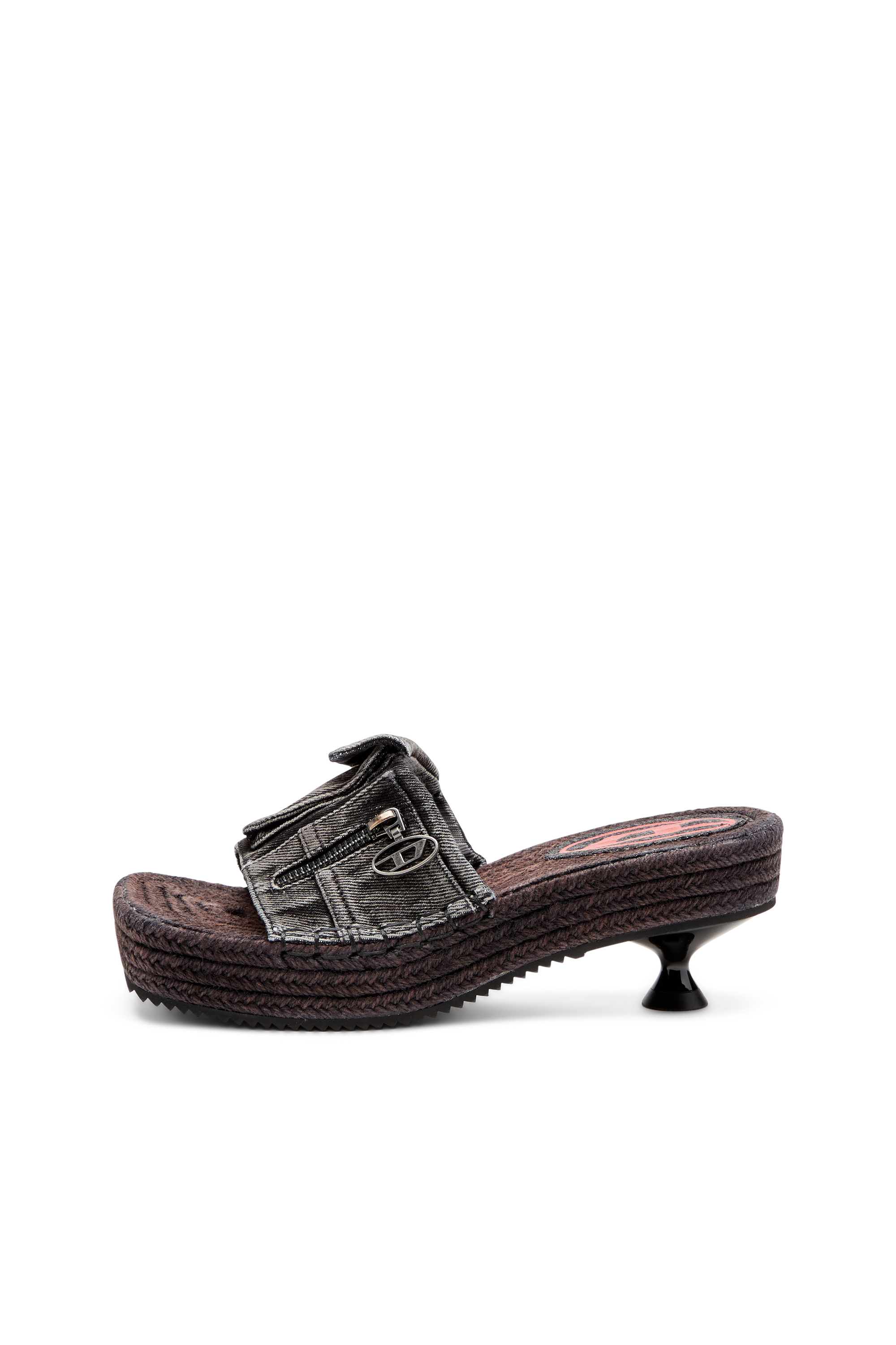 Diesel - D-IBIZA 40 PCK, D-Ibiza-Platform espadrilles in denim Donna in Nero - 7