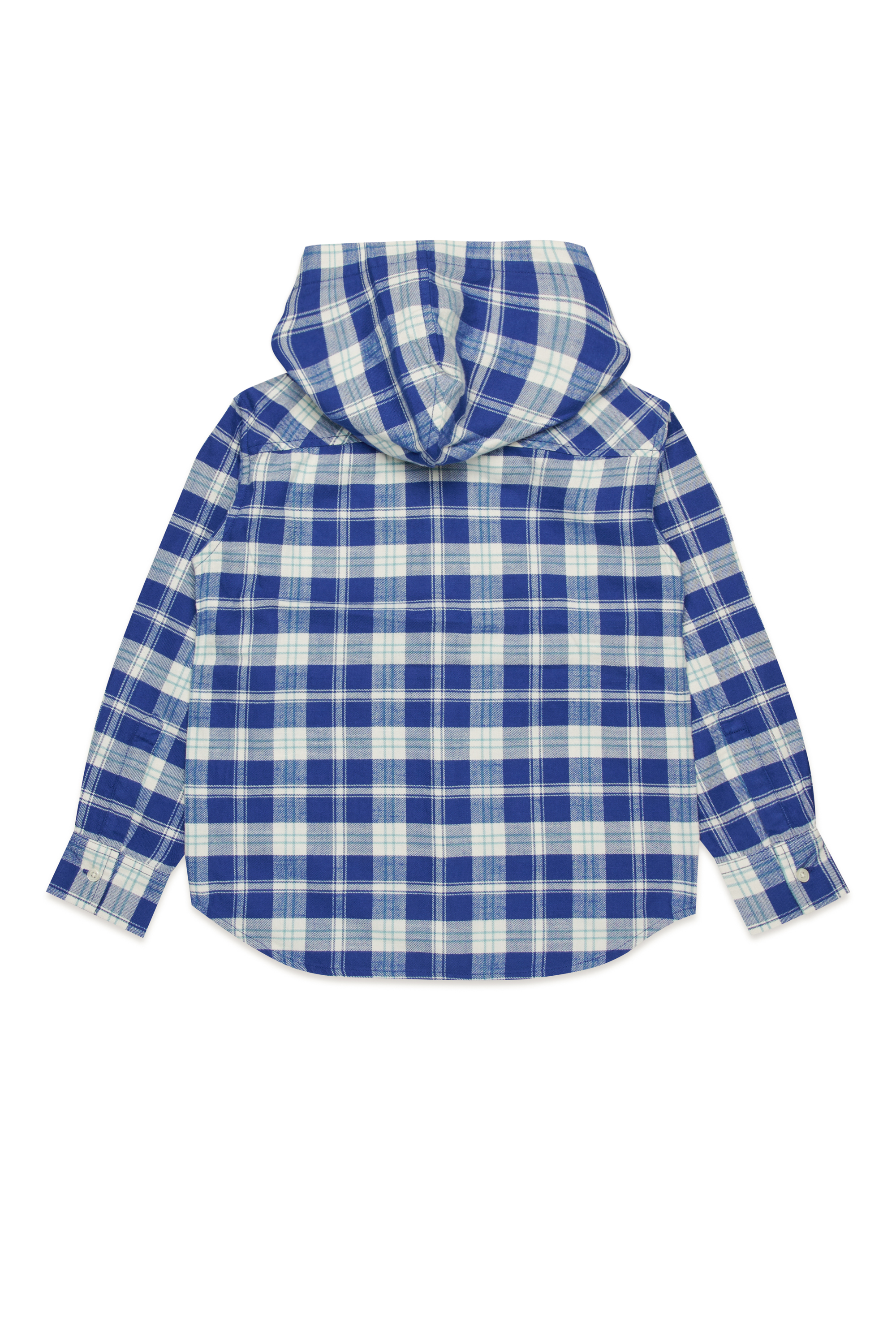 Diesel - CSDEWNYHOOD OVER, Uomo Hooded shirt in check flannel in Multicolor - Image 2