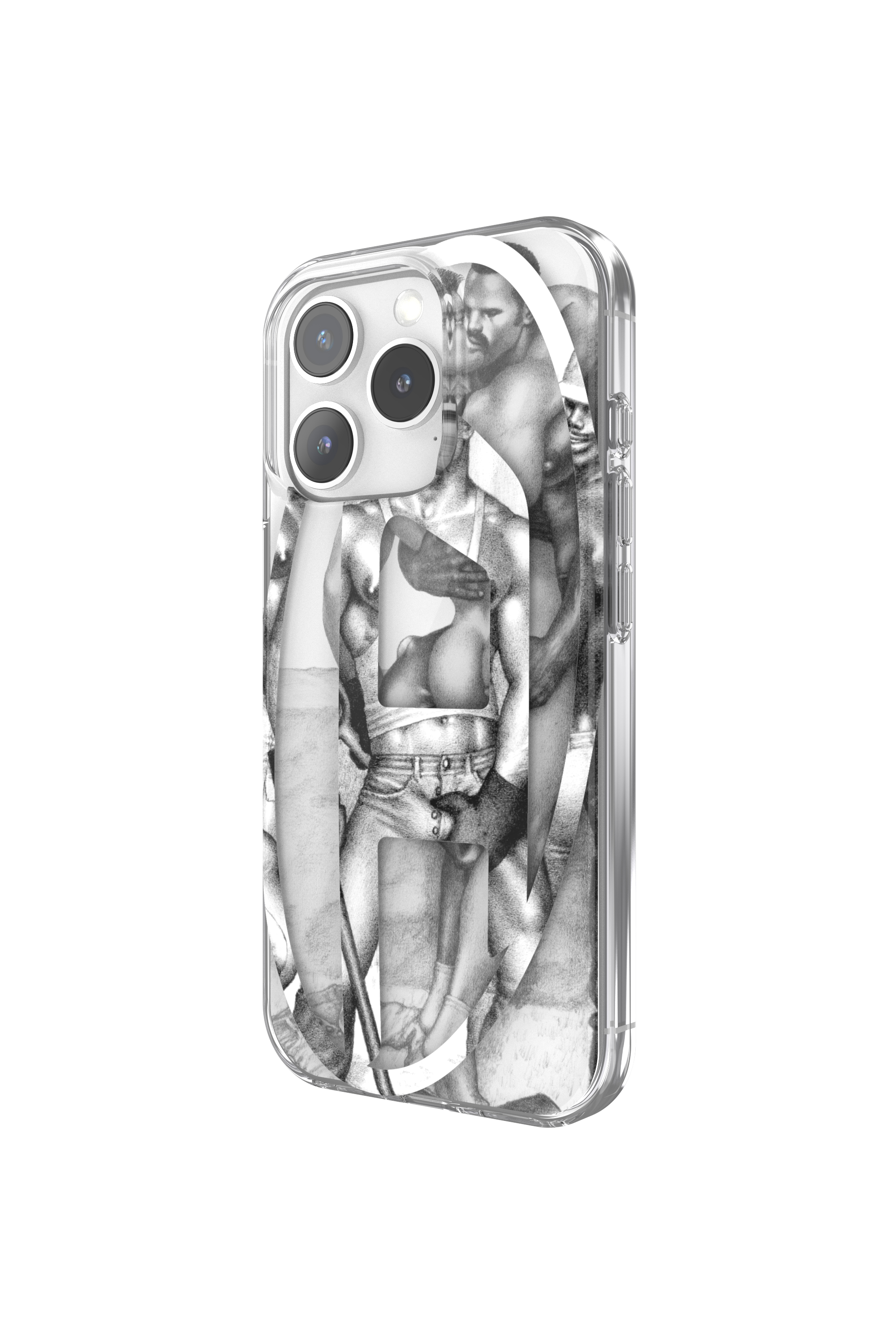 Diesel - 60388 DIESEL TOM OF FINLAND AOP CASE, Cover iPhone 16 Pro ToFF Unisex in Grigio - 2