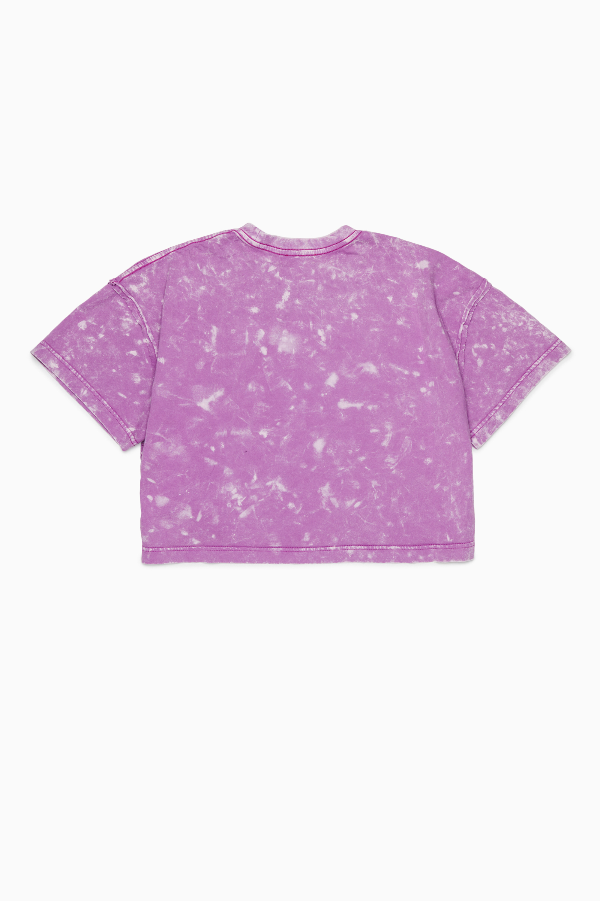 Diesel - TLOXY, T-shirt cropped con effetto tie-dye Donna in Viola - 2