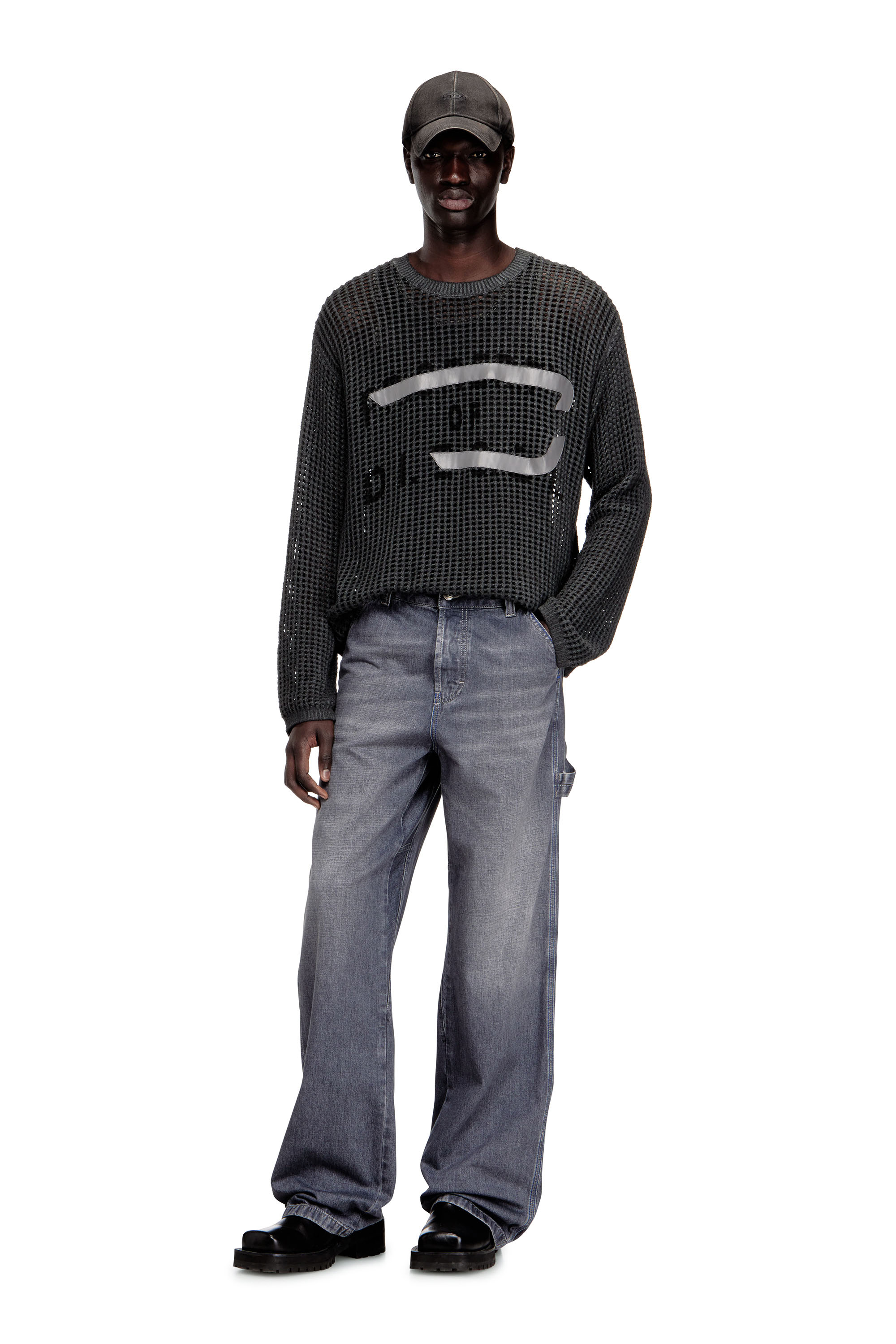 Diesel - Relaxed Jeans D-Livery 09N83 Uomo, Grigio - Image 2