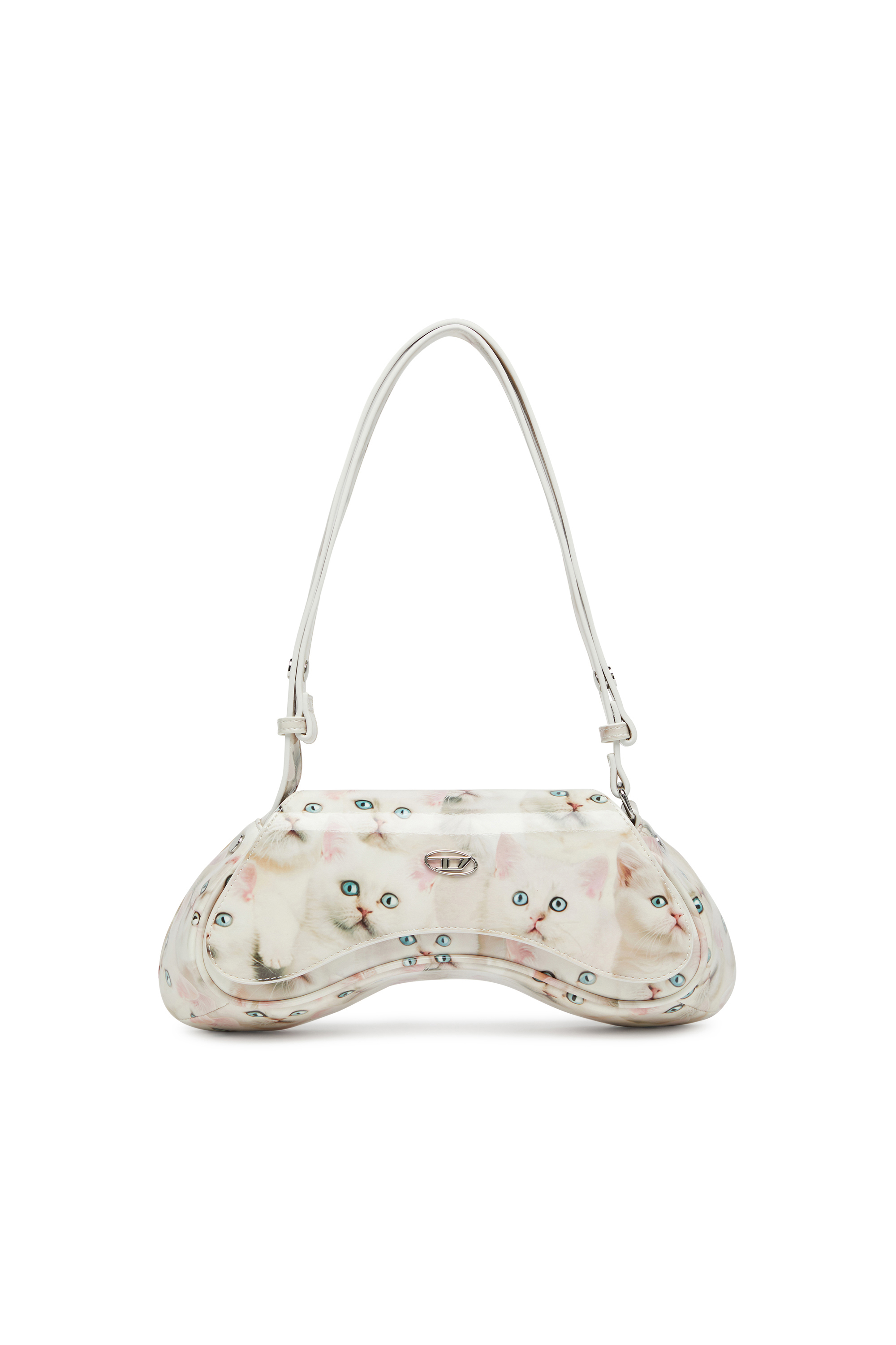 Diesel - PLAY CROSSBODY, Play-Borsa in PU stampato lucido Donna in Bianco - 1