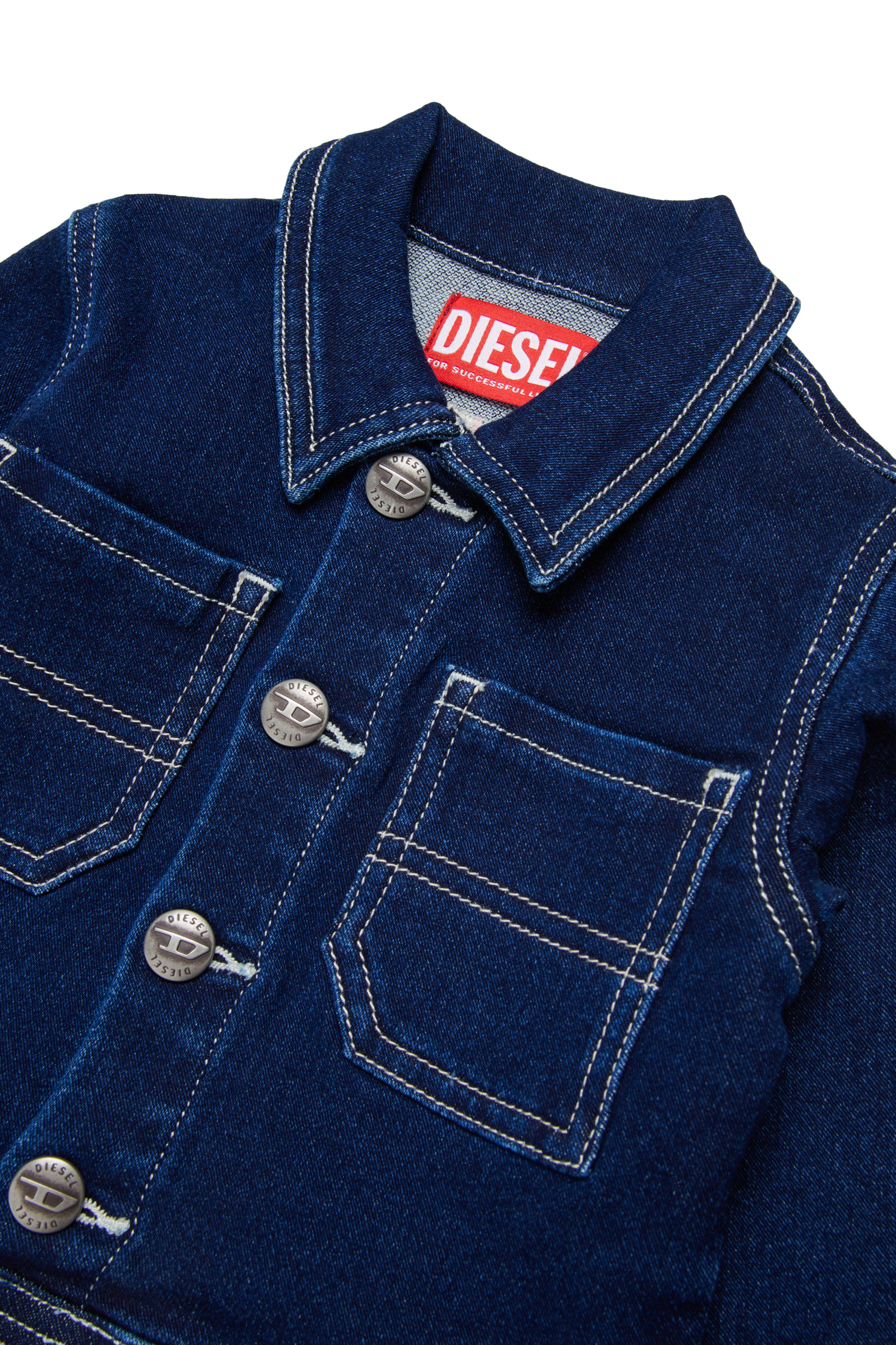 Diesel - JOMYB JJJ, Giacca JoggJeans con ricamo sulla schiena Unisex in Blu - 3