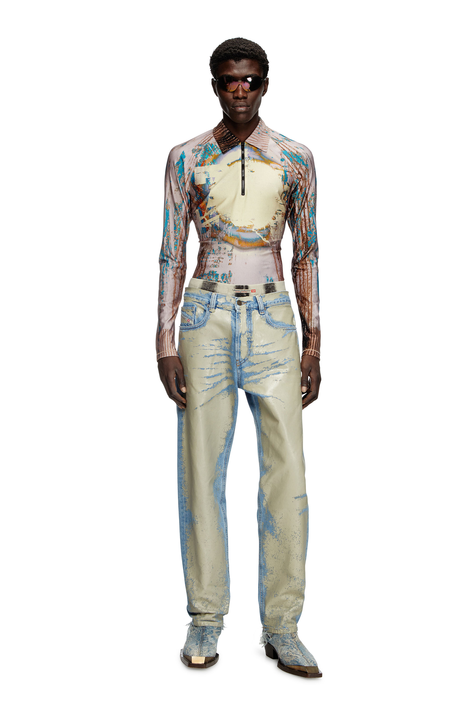 Diesel - Straight Jeans 2010 D-Macs 007AL Uomo, Marrone Chiaro - Image 1