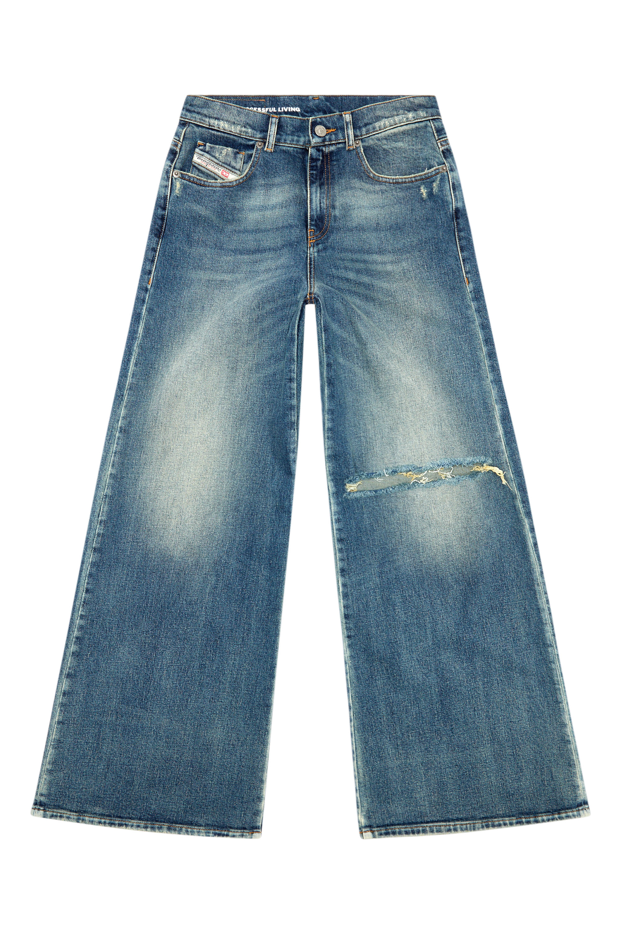 Diesel - Bootcut and Flare Jeans 1978 D-Akemi 007M5, Blu medio - Image 3