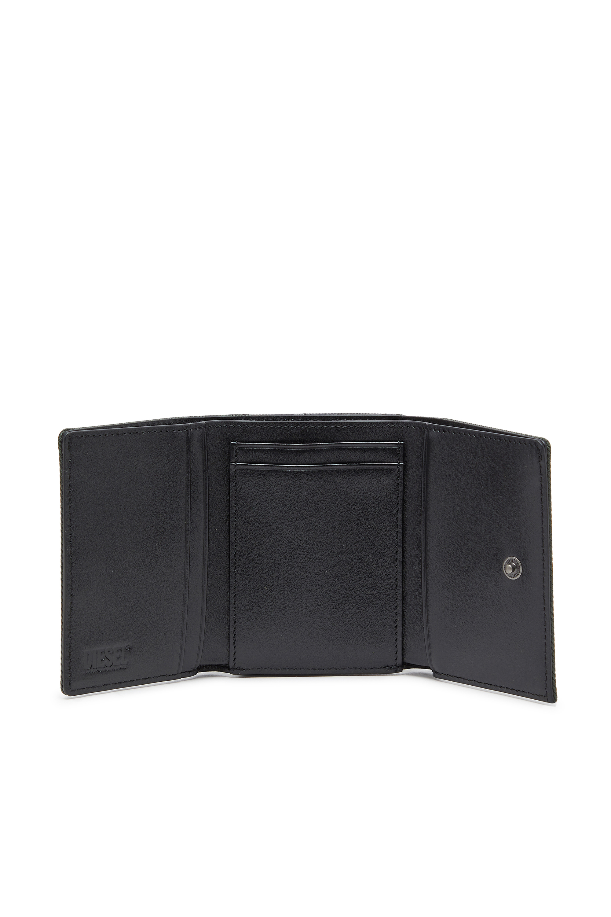 Diesel - D-PACK TRI FOLD COIN 3D, Portamonete con patch in rilievo Uomo in Verde - 3