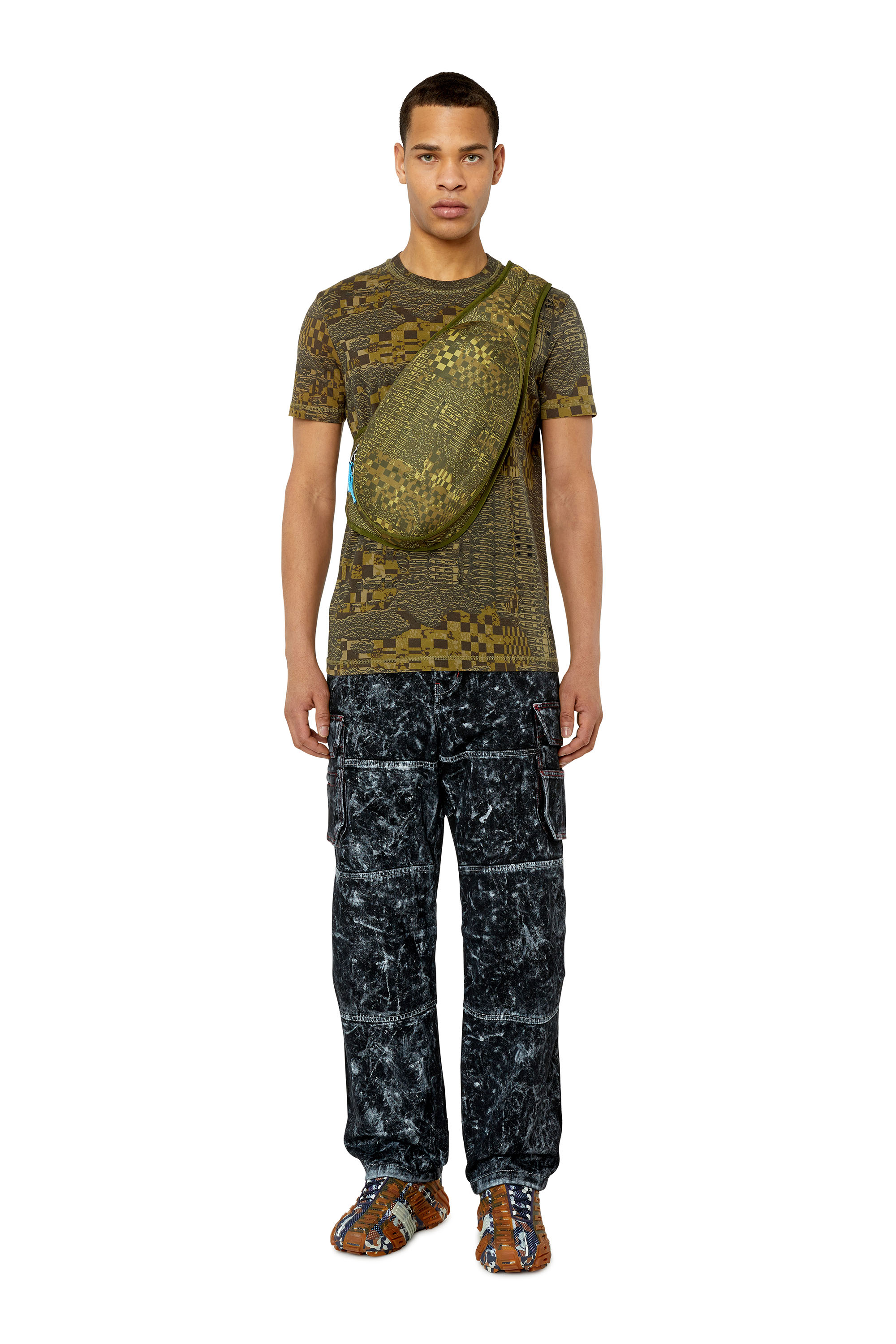 Diesel - D-Fish 0EMAC Straight Jeans, Nero/Grigio scuro - Image 4