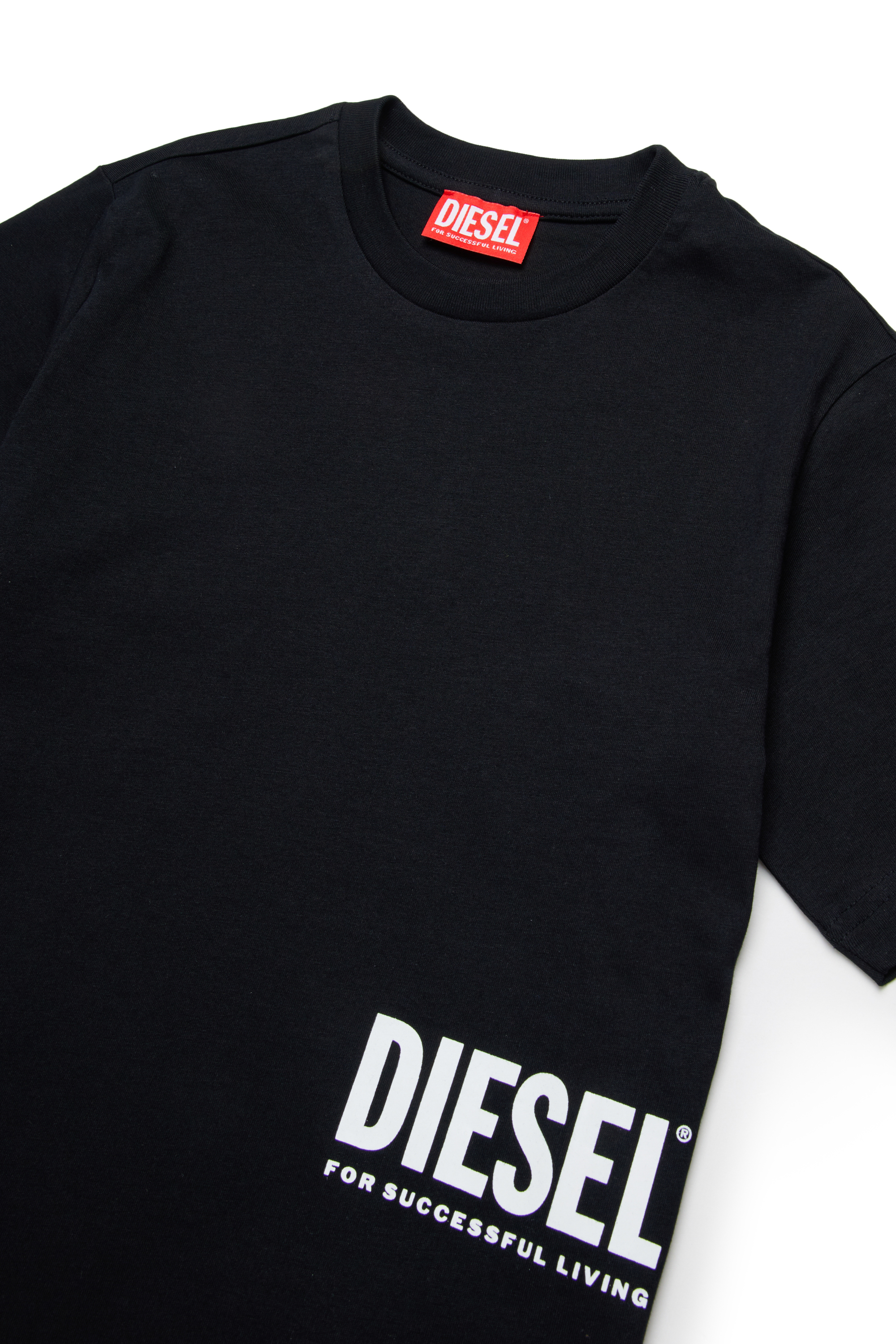 Diesel - MTFIND OVER, T-shirt con logo Biscotto Uomo in Nero - 3