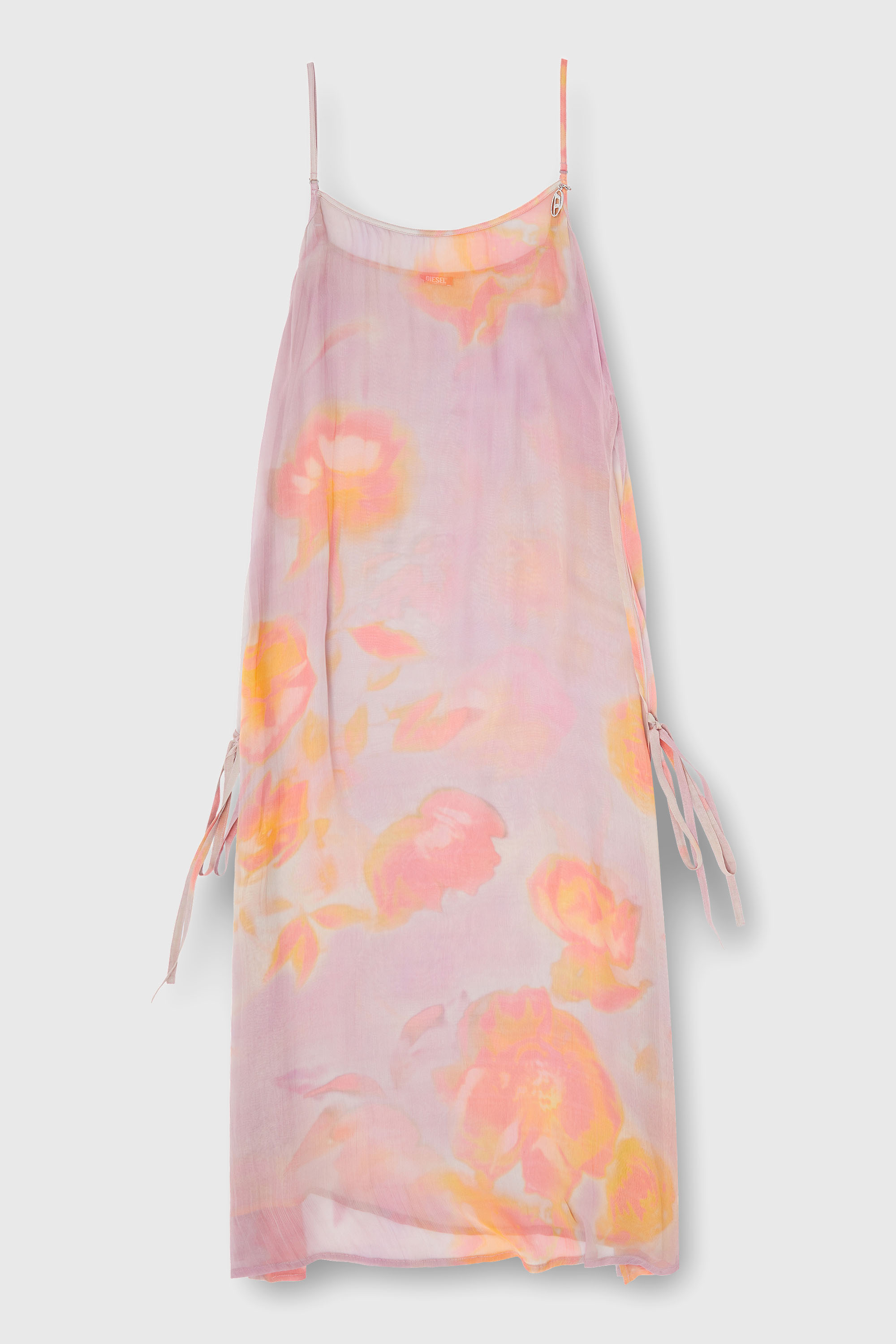 Diesel - VANYA-UTLT, Abito copricostume in chiffon floreale Donna in Viola - 2