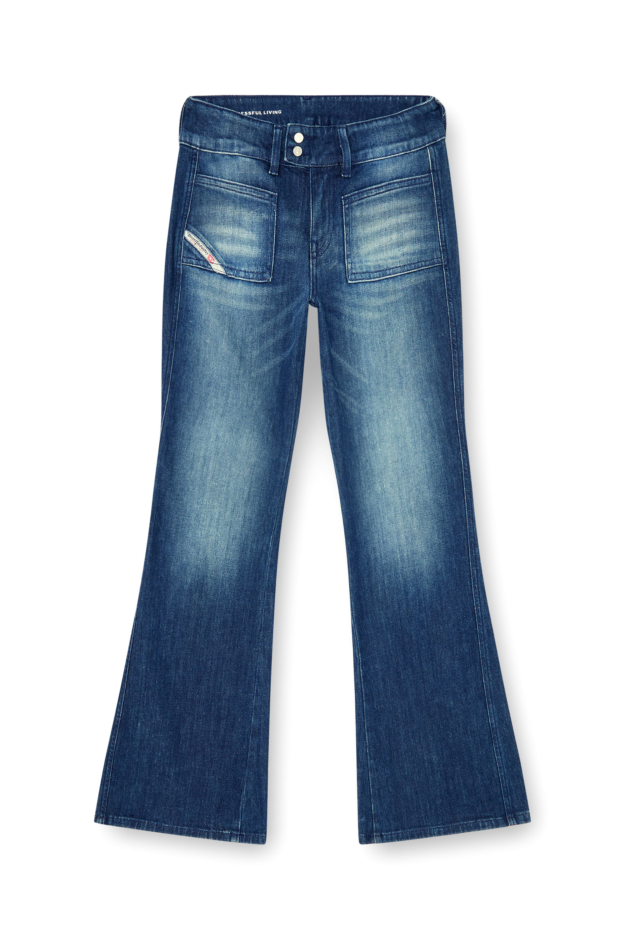 Diesel - Bootcut Jeans D-Hush 0KBBR Donna, Blu Scuro - Image 6