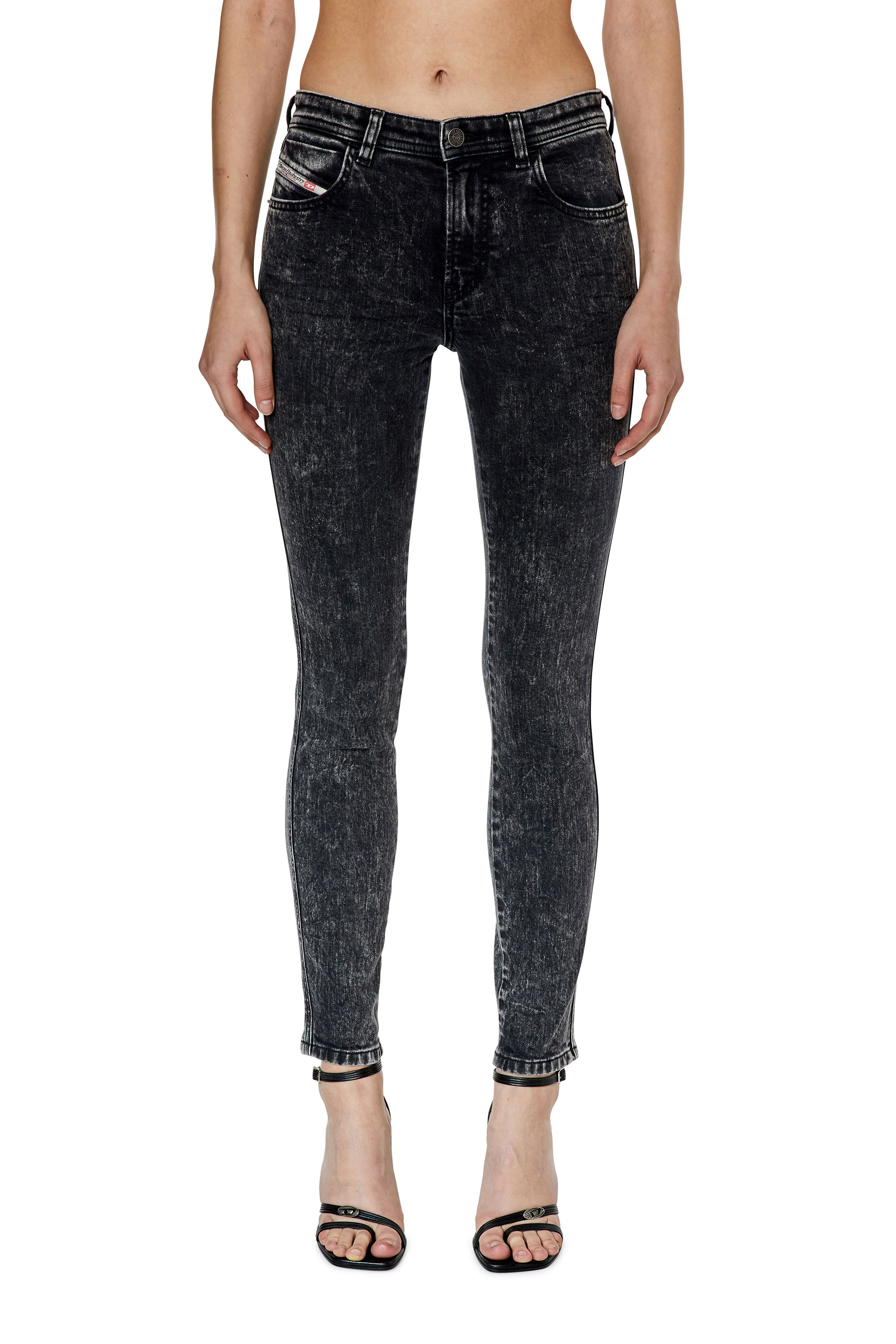 Diesel - Skinny Jeans 2015 Babhila 0ENAN, Nero/Grigio scuro - Image 1