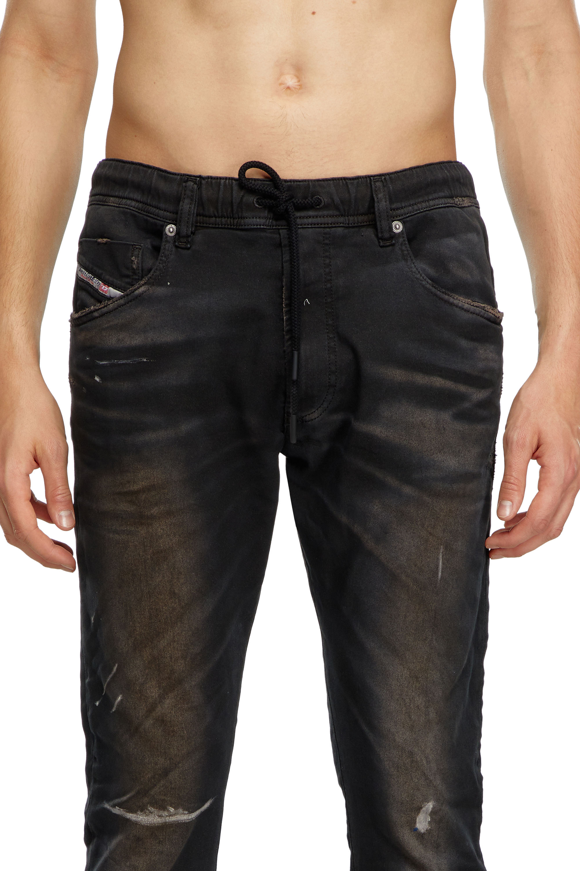 Diesel - Regular 2030 D-Krooley Joggjeans&reg; 068LW Uomo, Nero - Image 5