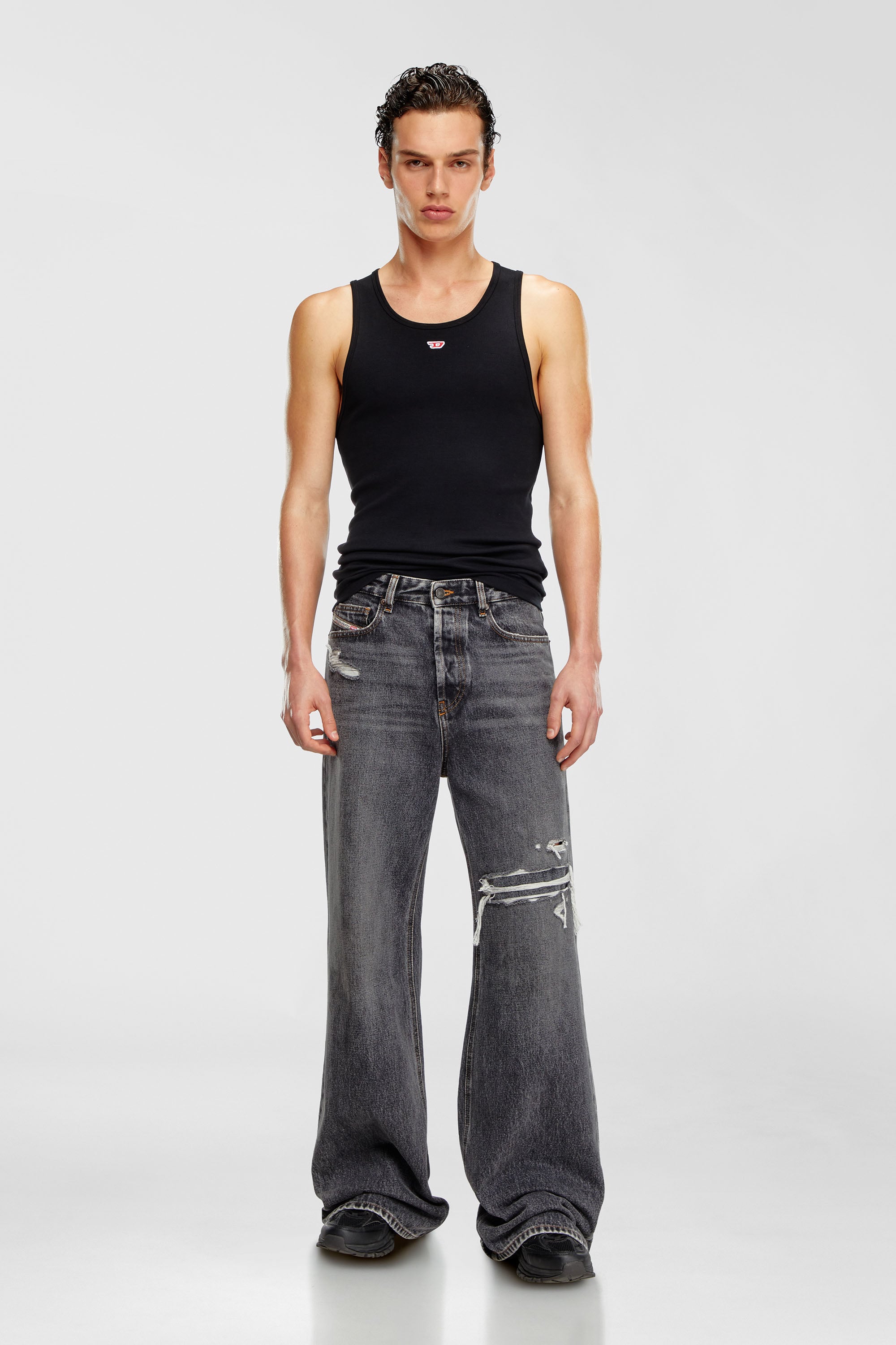 Diesel - Relaxed Jeans 1996 D-Sire 007F6 Unisex, Nero/Grigio scuro - Image 1
