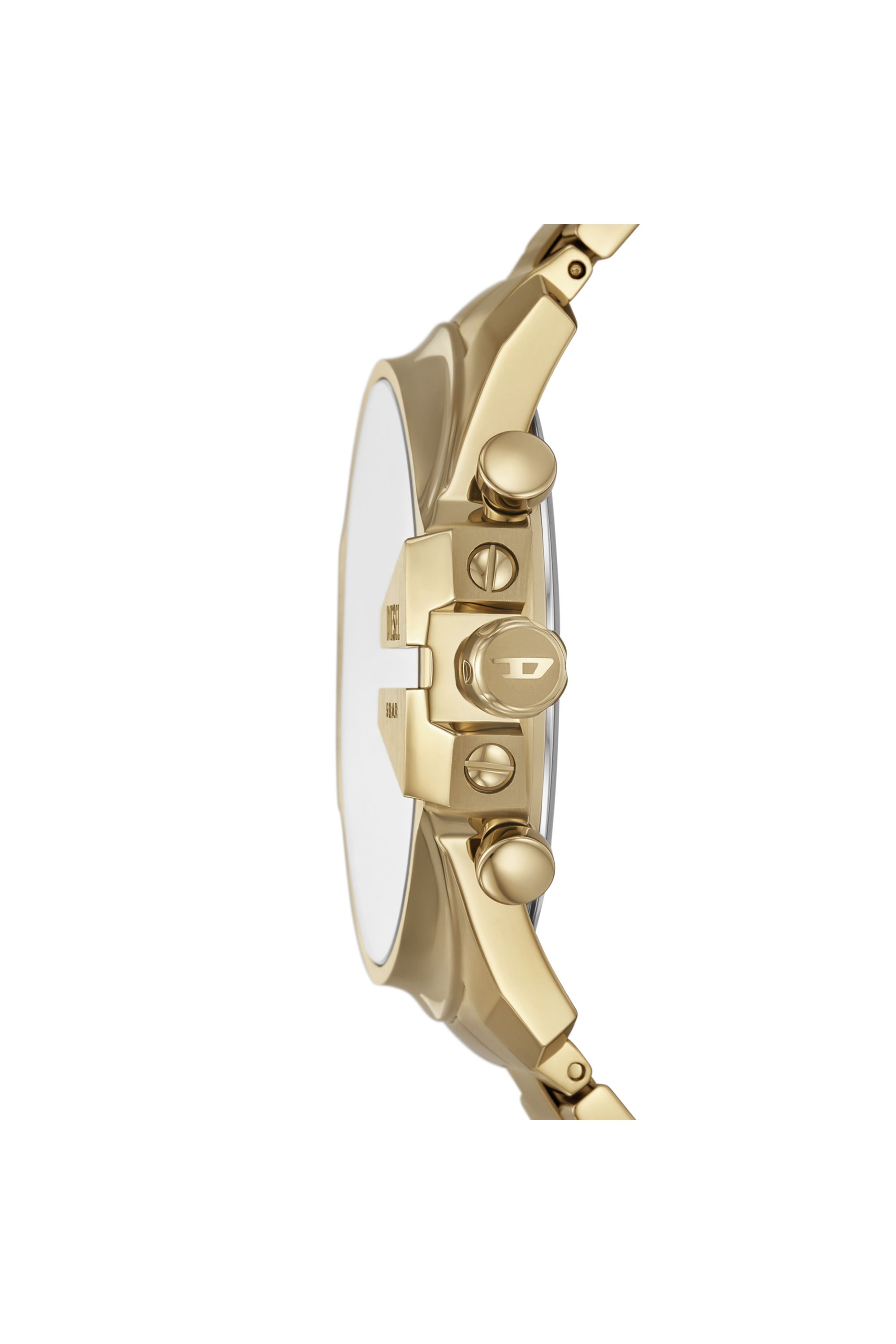 Diesel - DZ4684 WATCH, Orologio Mega Chief Slim in acciaio inossidabile Uomo in Oro - 3