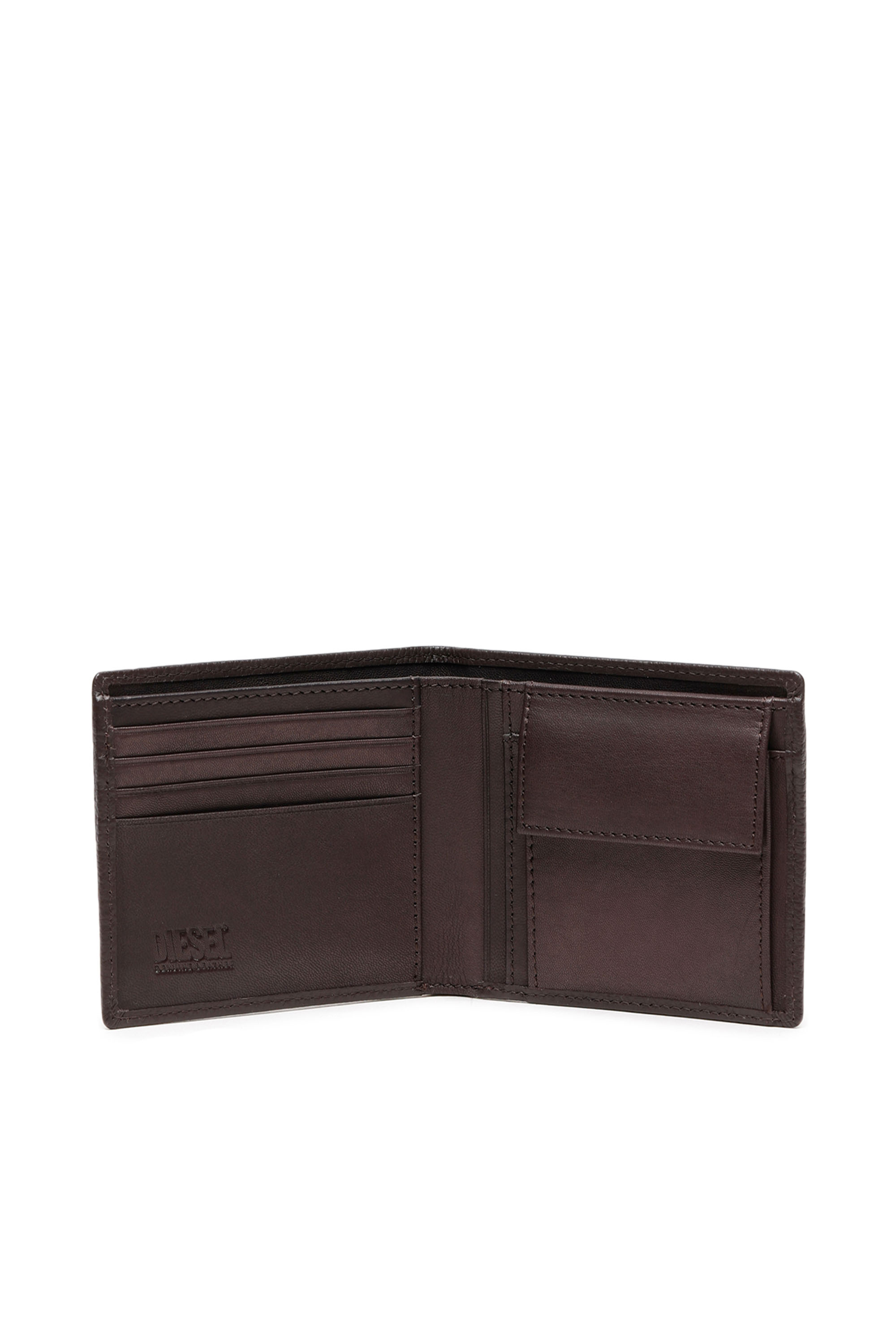 Diesel - BI FOLD COIN S, Portafoglio a libro in fior di pelle Uomo in Marrone - 3