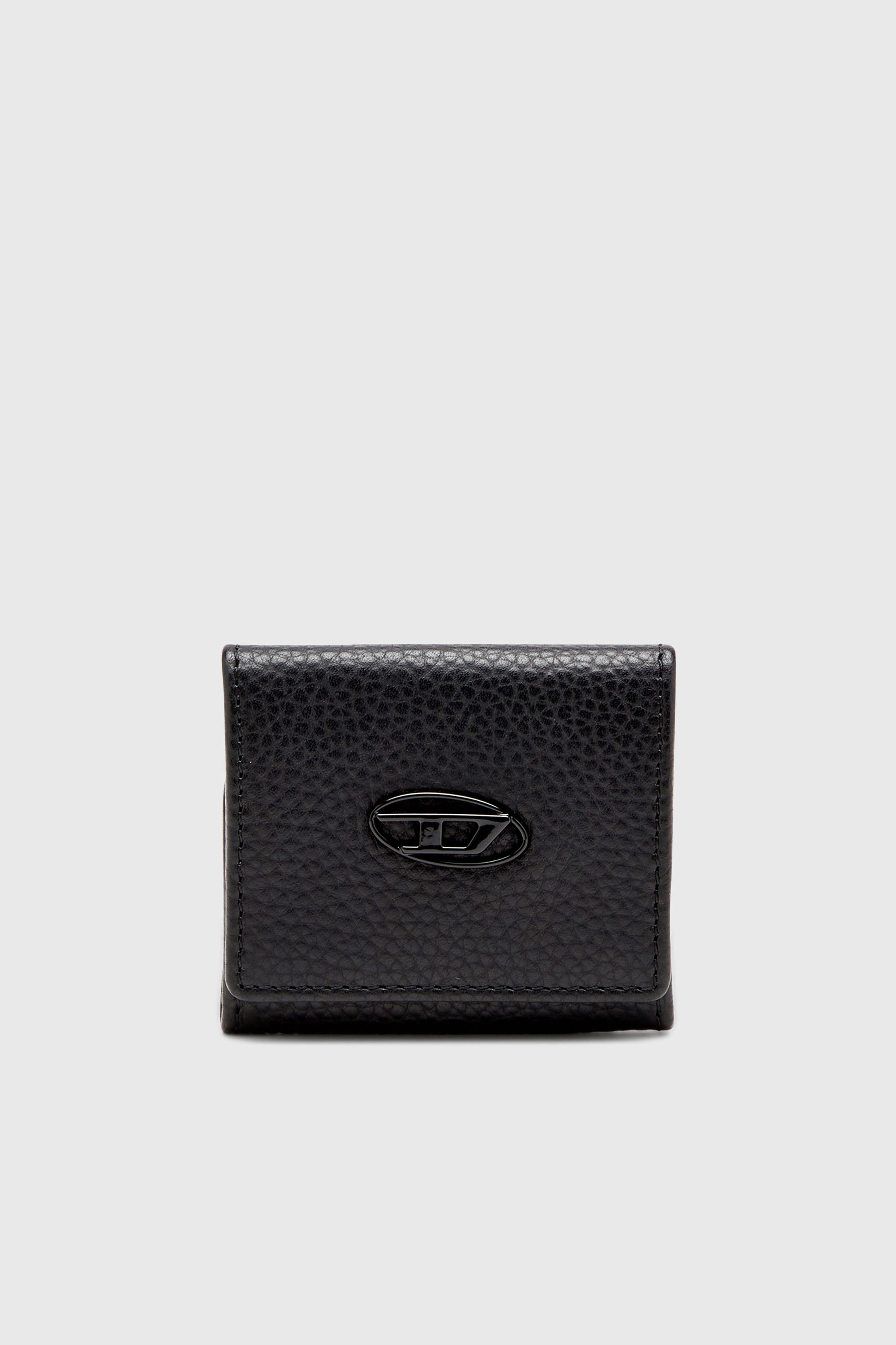 Diesel - HISSU EVO COIN CASE, Portamonete in pelle granata Uomo in Nero - 1
