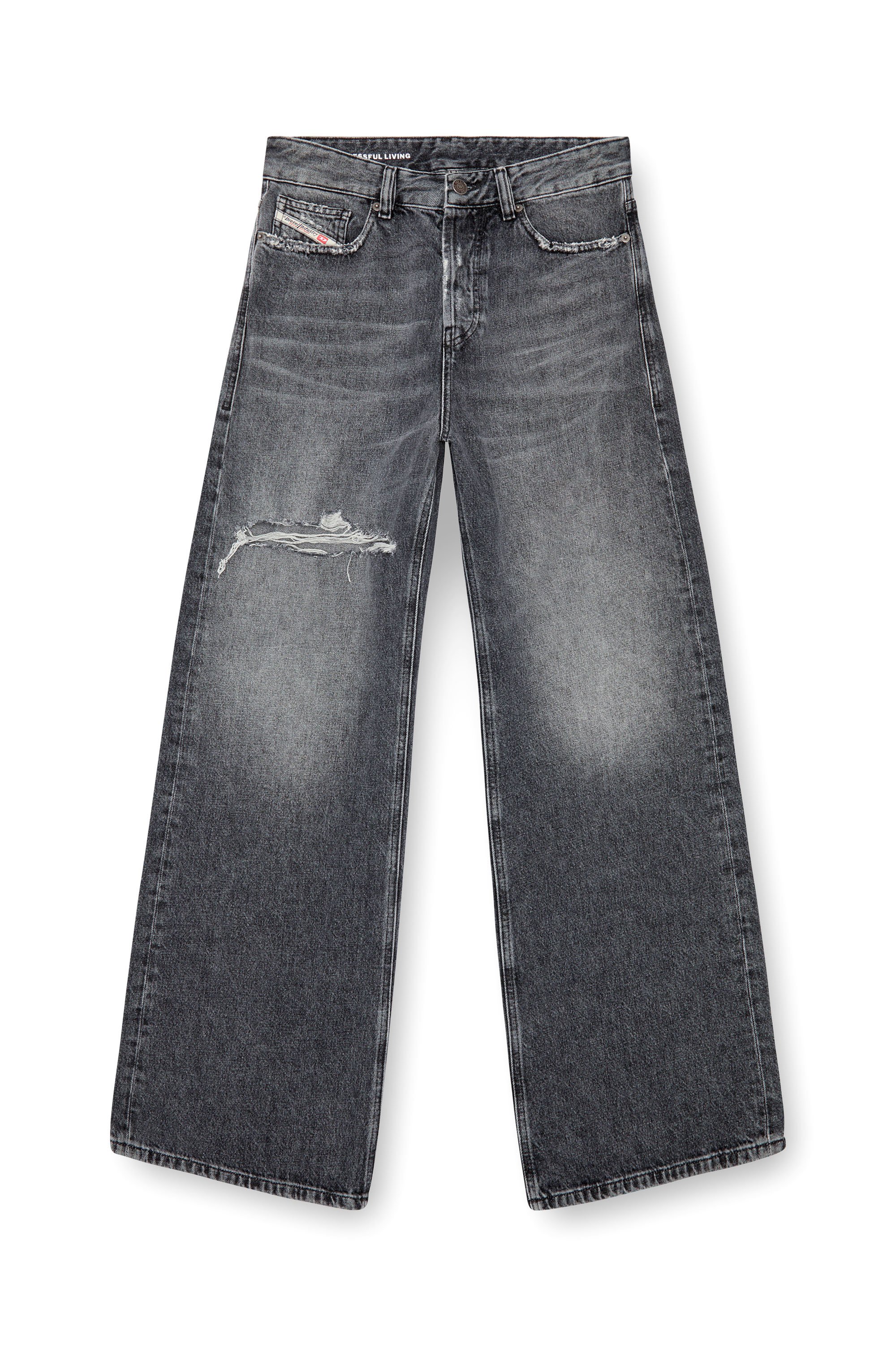 Diesel - Donna Straight Jeans 1996 D-Sire 007X4, Nero/Grigio scuro - Image 6