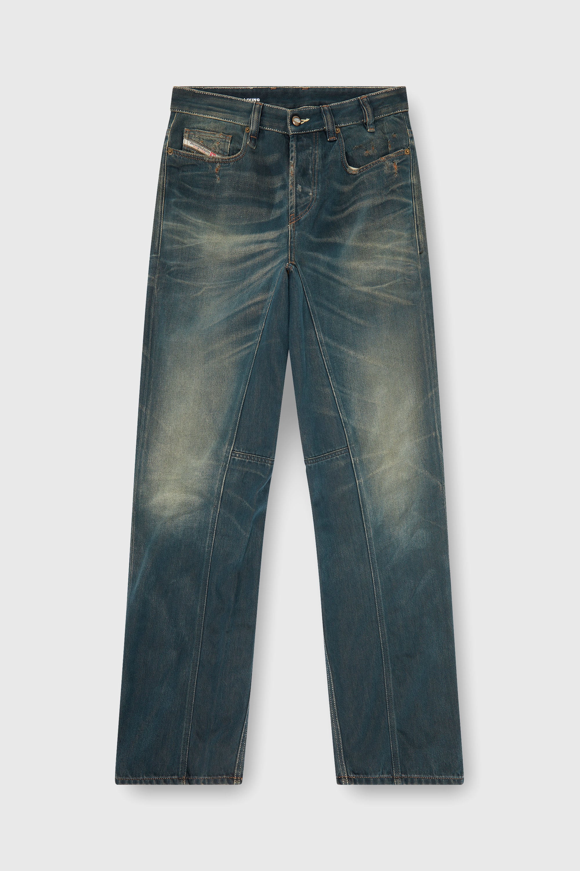Diesel - Relaxed Jeans 2001 D-Macro 09P85 Uomo, Blu Scuro - Image 2