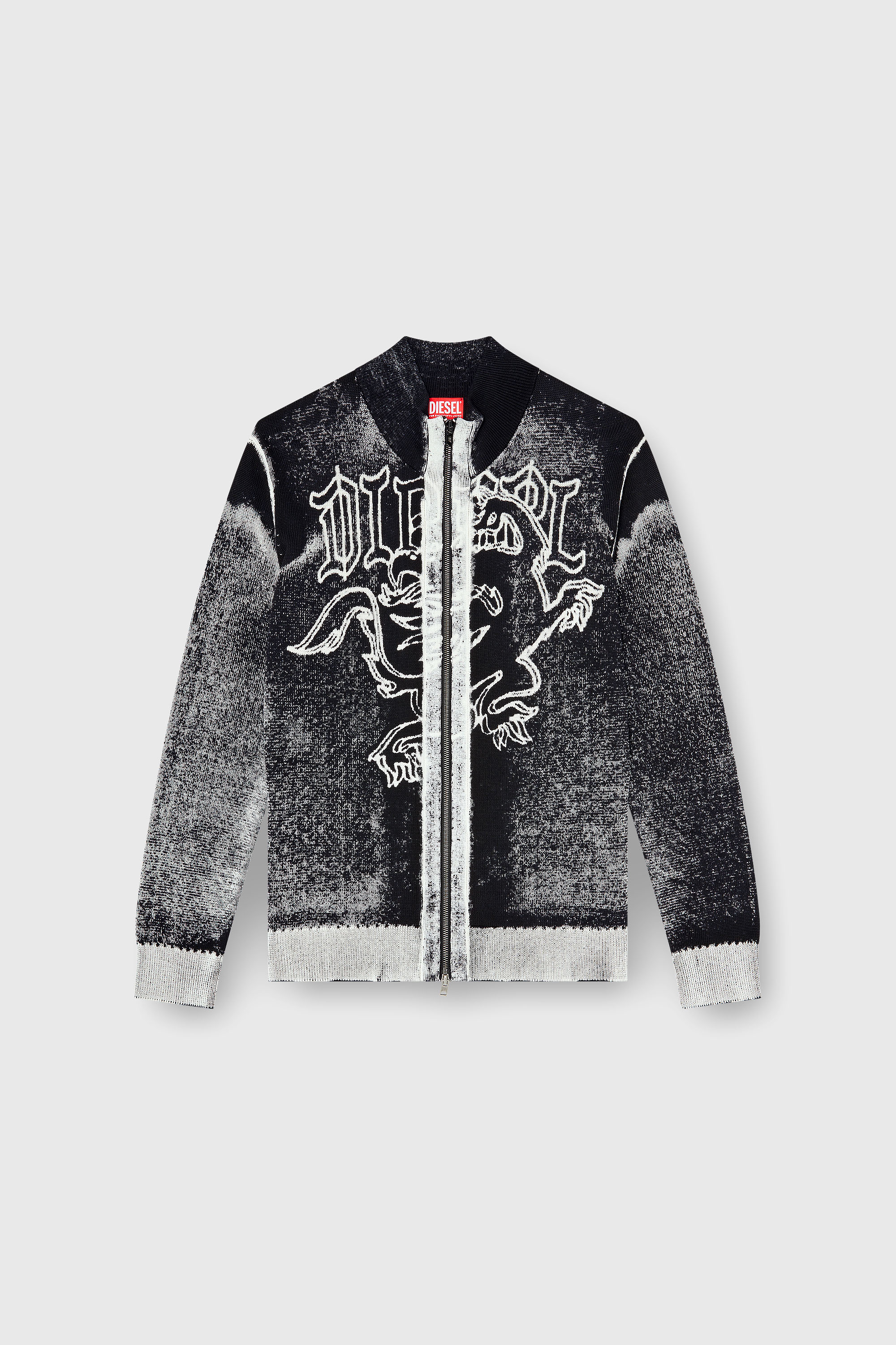 Diesel - K-LAUROS, Cardigan lavorato con motivo grifone Uomo in Multicolor - 2