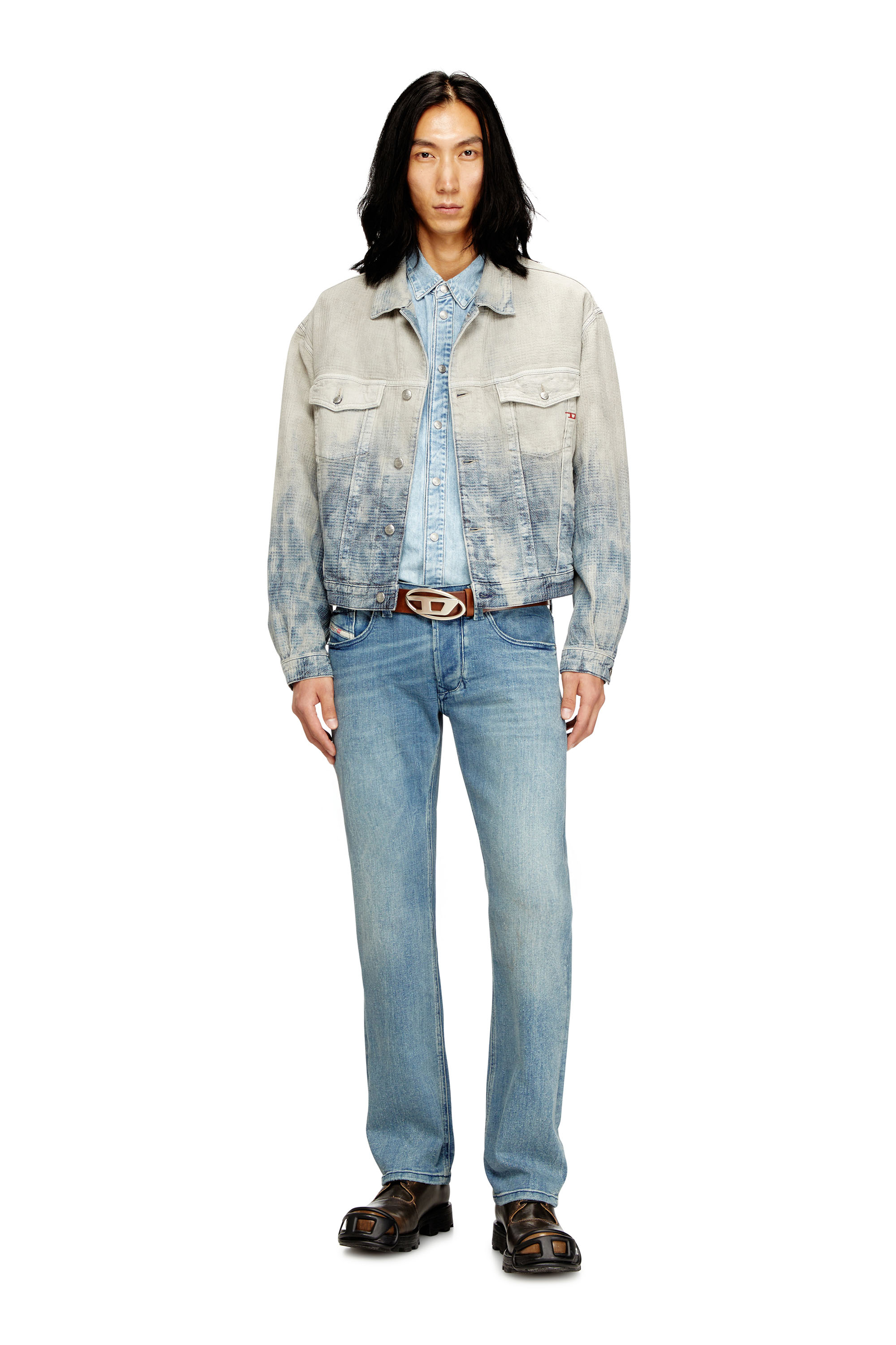 Diesel - Regular Jeans 1985 Larkee 0BMBW Uomo, Blu medio - Image 2