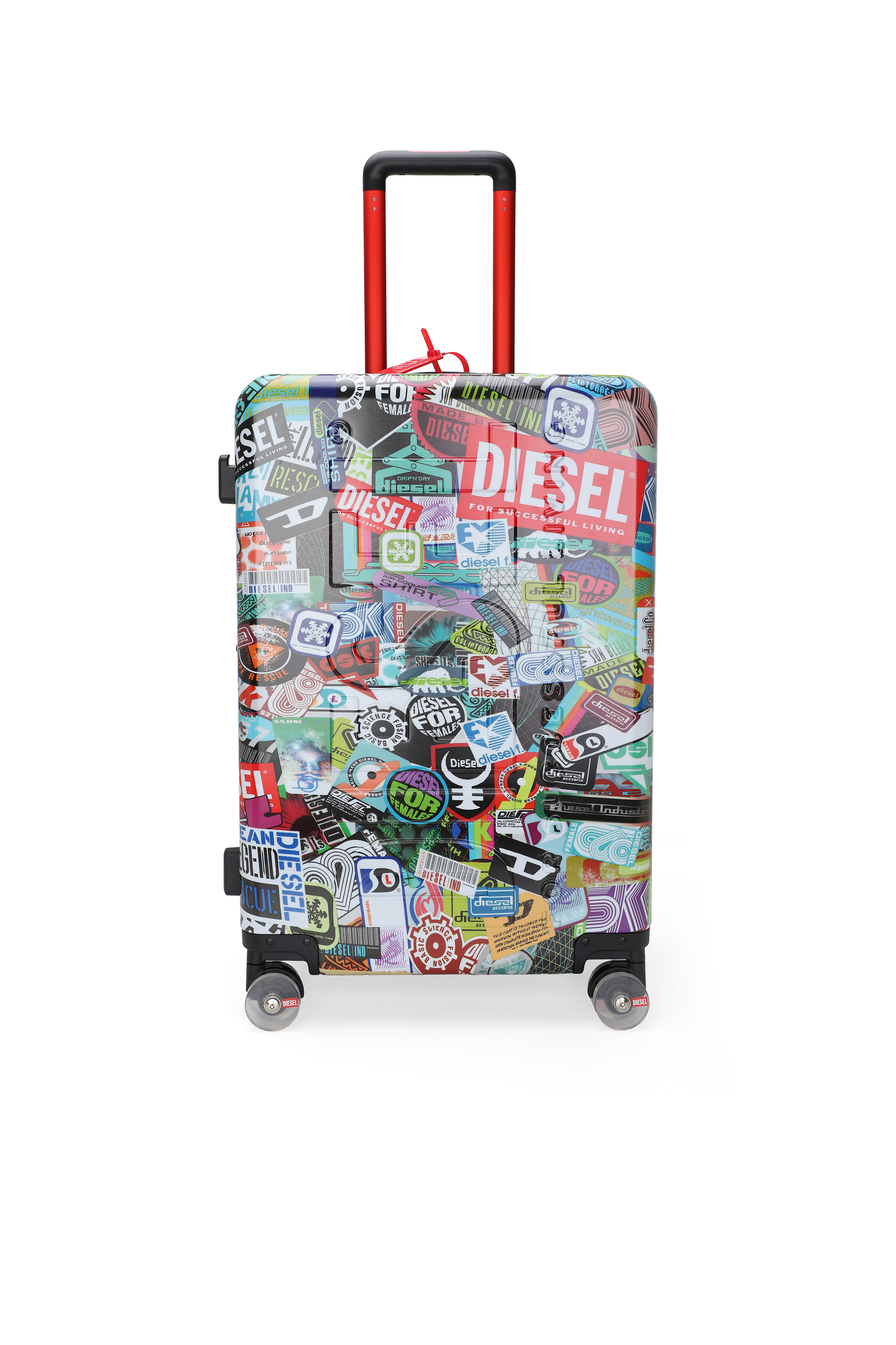 Diesel - DIESEL PC PRINTED TROLLEY-STICKERS- DSL0, Valigia stile sticker taglia M Unisex in Multicolor - 1
