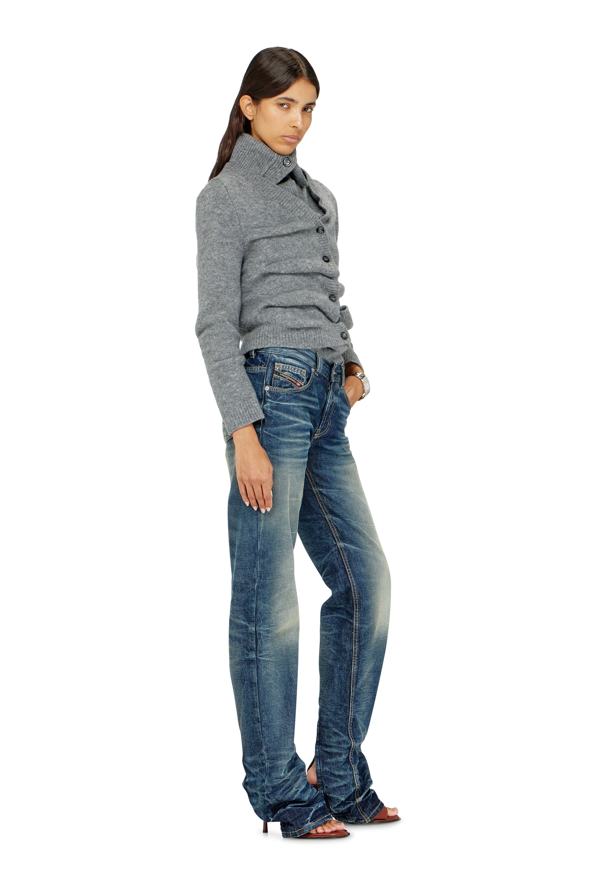 Diesel - Regular Jeans D-Heel 0DBFC Donna, Blu medio - Image 2