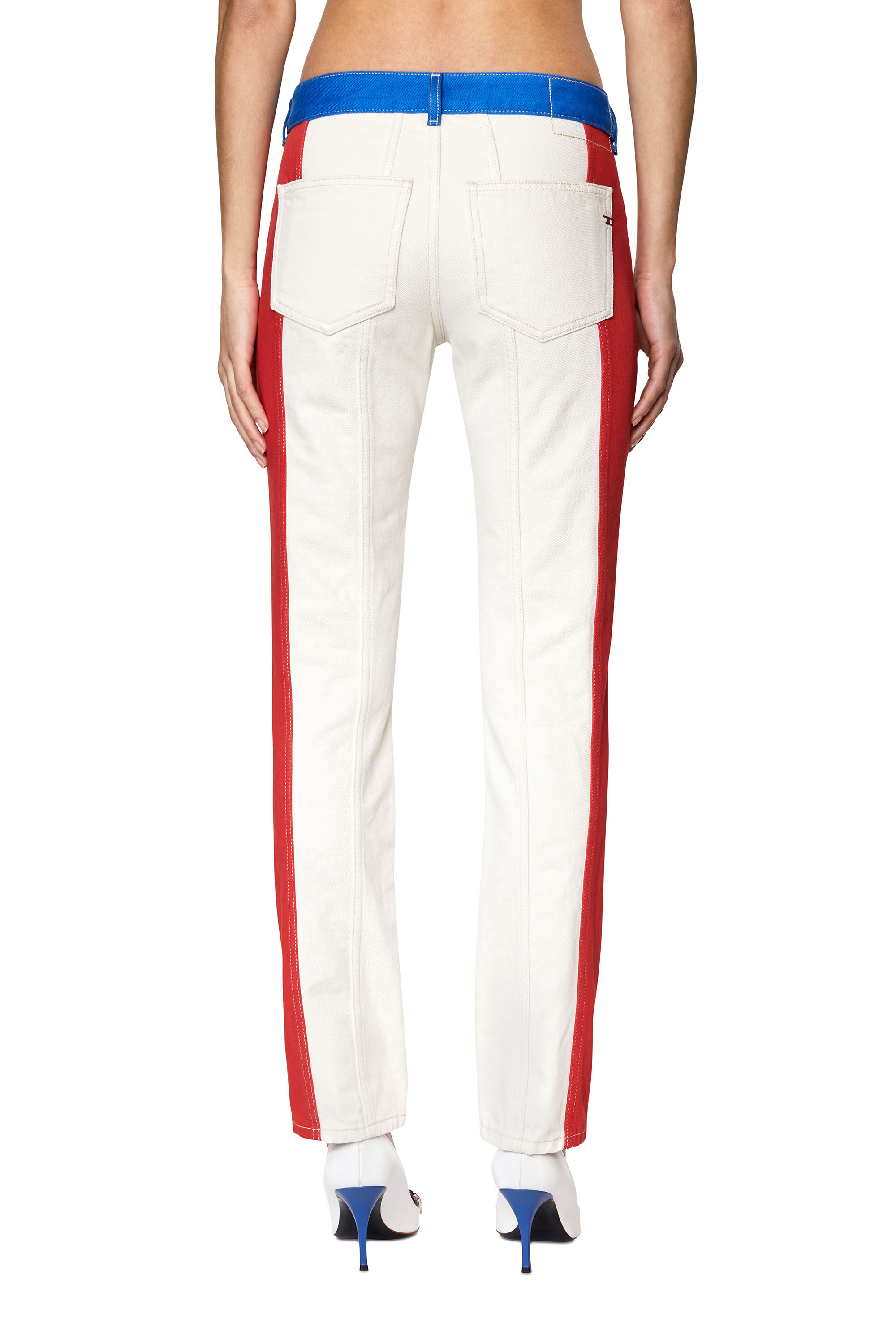 Diesel - 2002 0EIAR Straight Jeans, Bianco/Rosso - Image 2