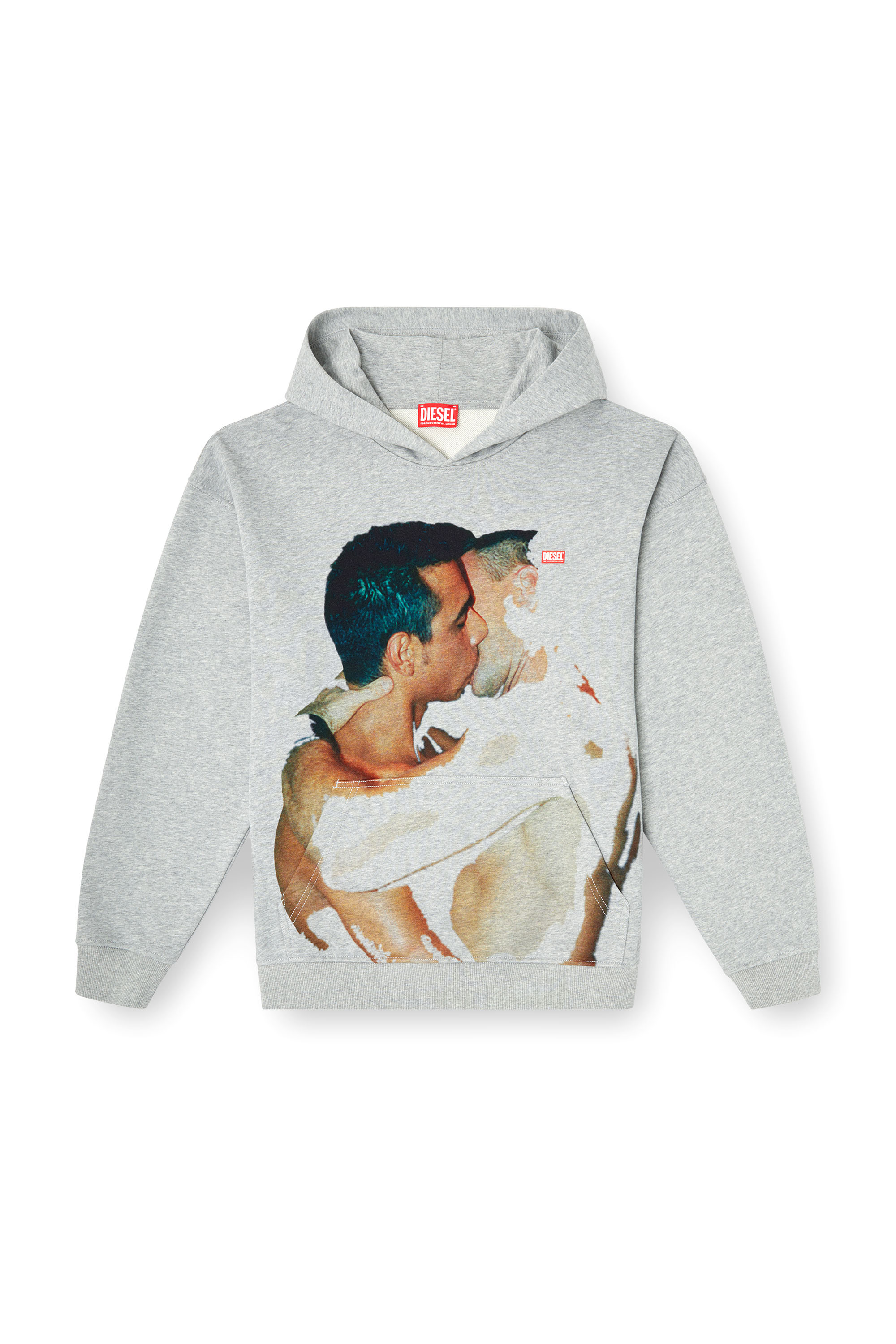 Diesel - PR-S-BOXT-HOOD-TOM25, Hoodie con stampa grafica Unisex in Grigio - 2