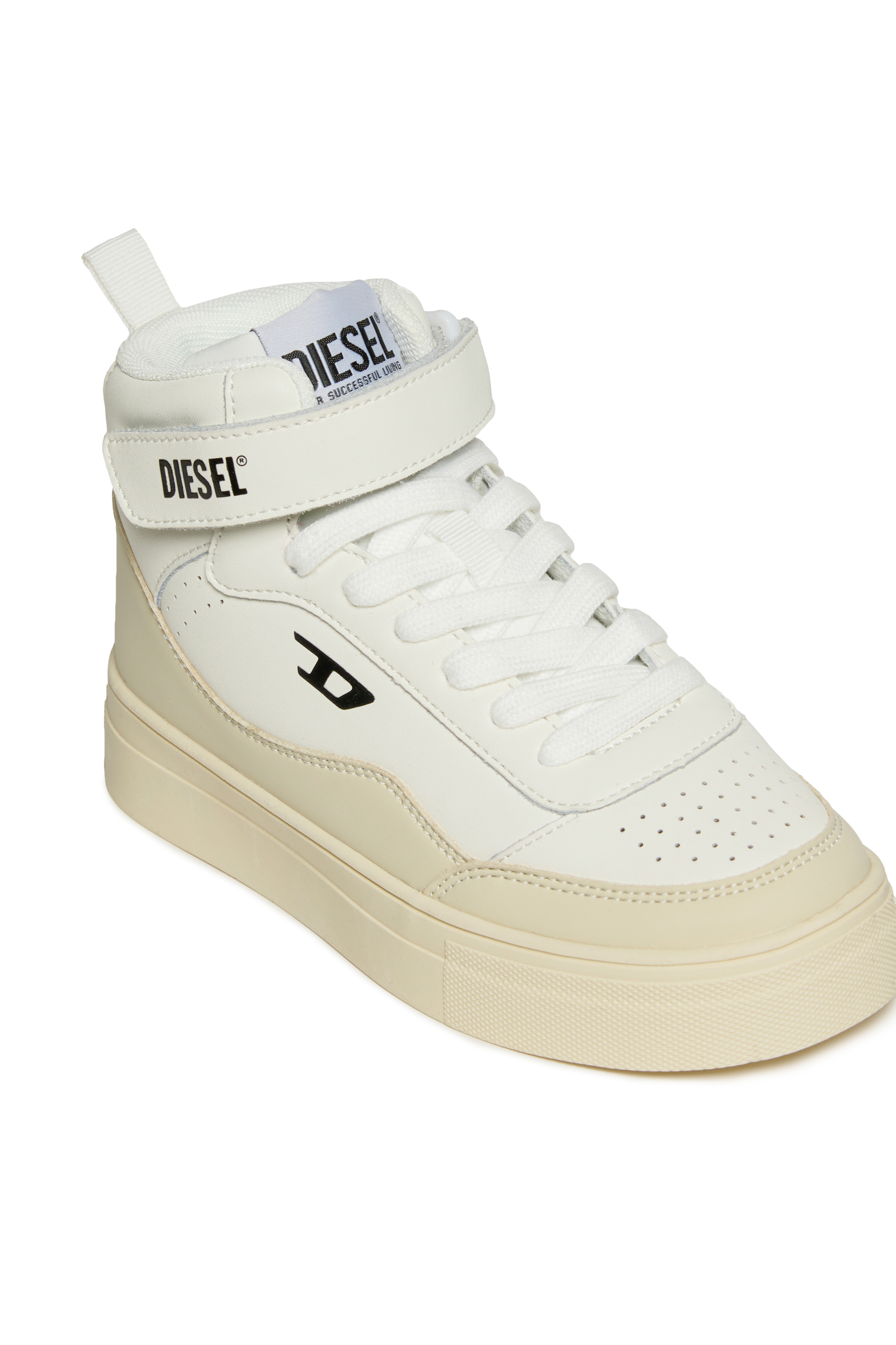 Diesel - S-TRACKER D, S-Tracker D - Sneakers in pelle con lacci e strap Unisex in Bianco - 4