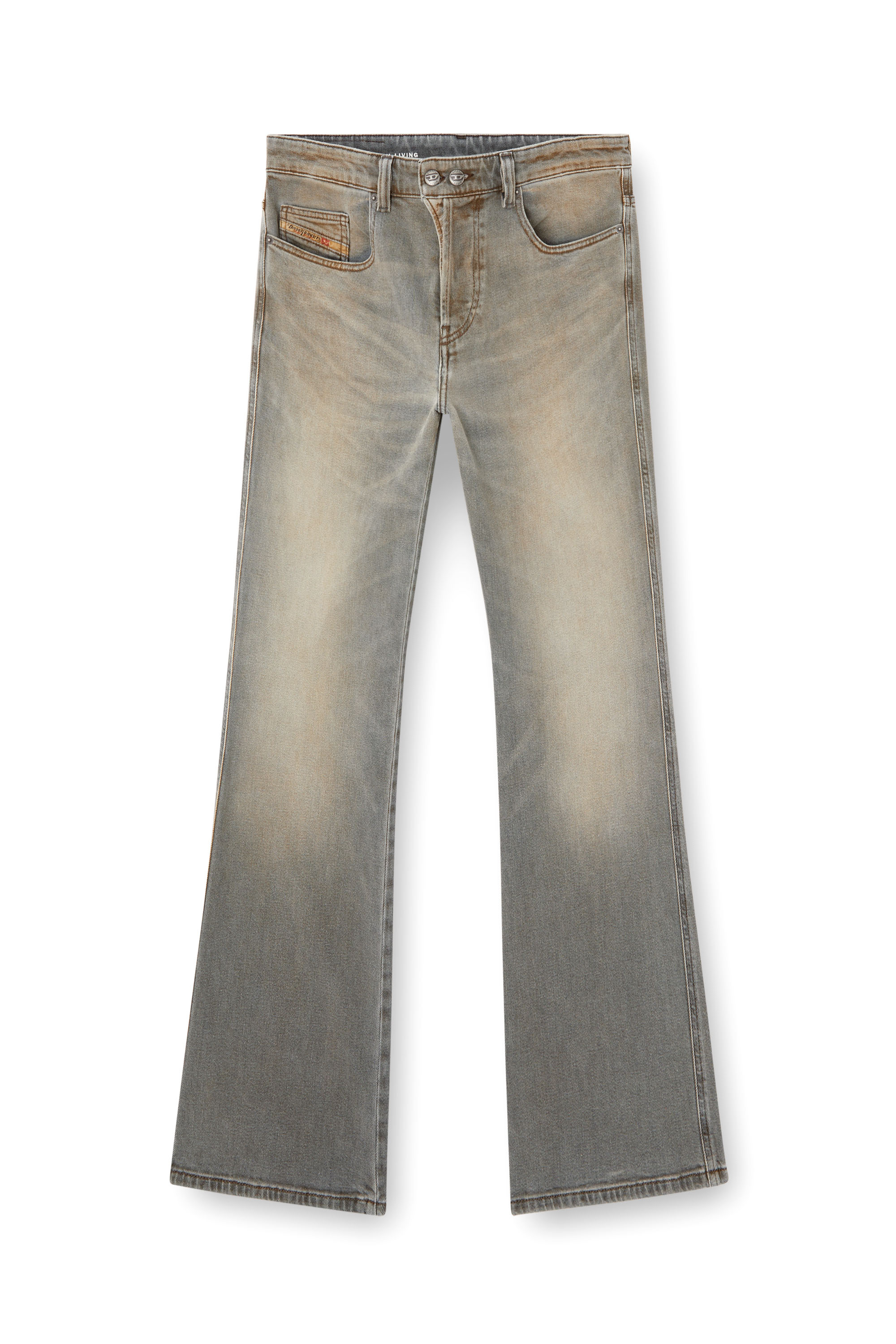 Diesel - Bootcut Jeans 1998 D-Buck 09L37 Uomo, Grigio Chiaro - Image 2