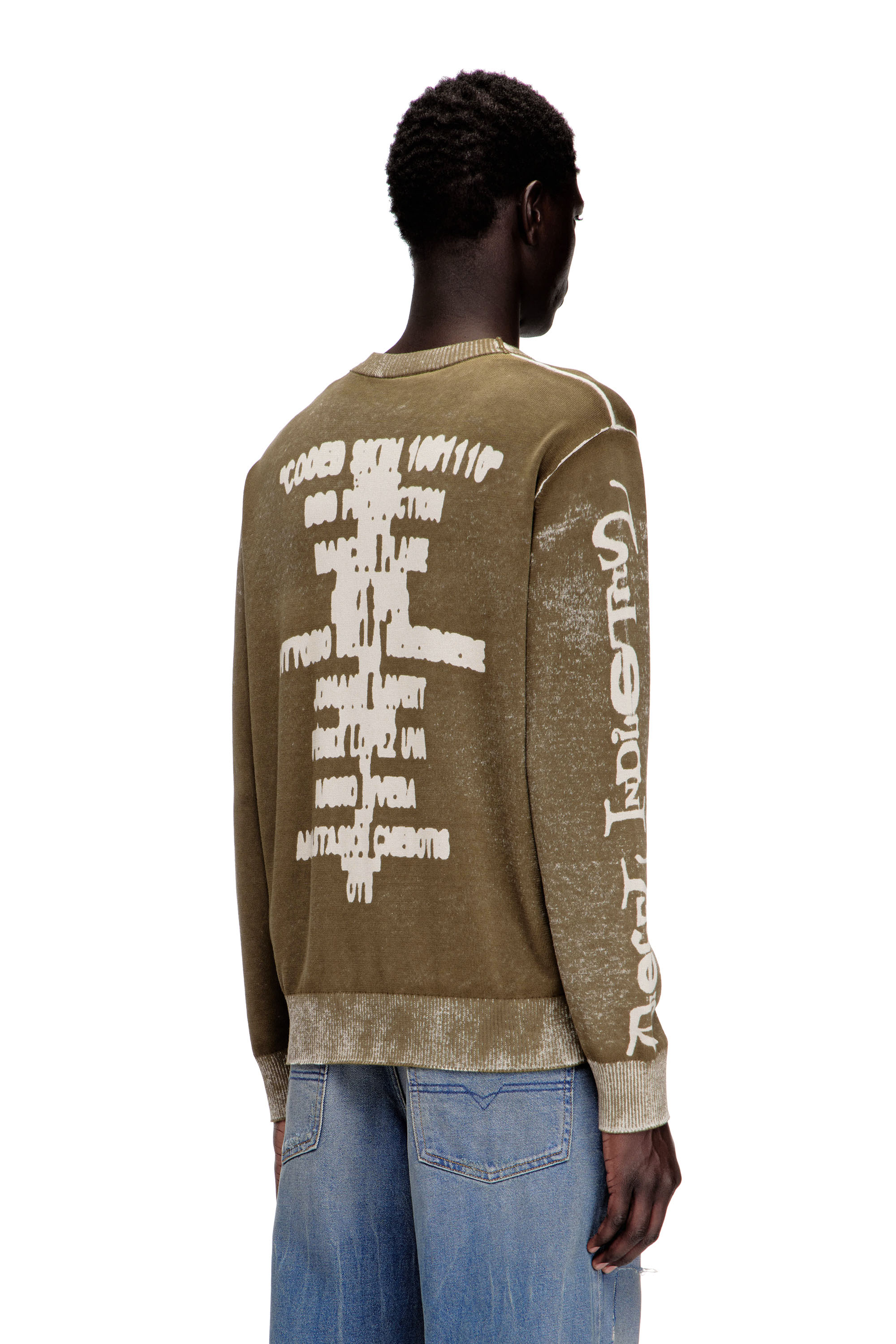 Diesel - K-YORKI, Maglia con stampa interna sfumata e lettering Uomo in ToBeDefined - 4