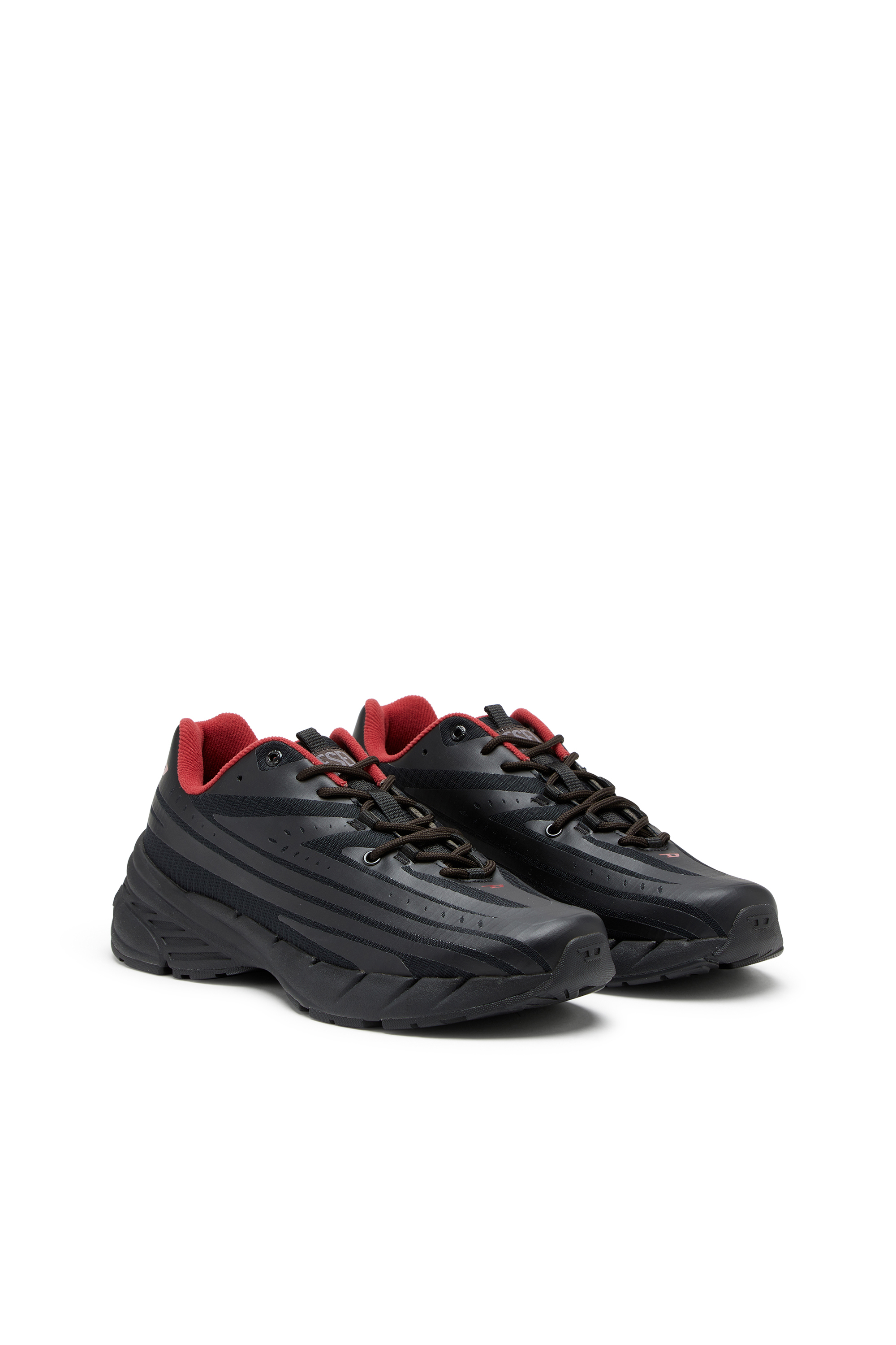 Diesel - D-AIRSPEED LOW, Uomo D-Airspeed Low-Sneaker a righe in ripstop coated in Nero - Image 3