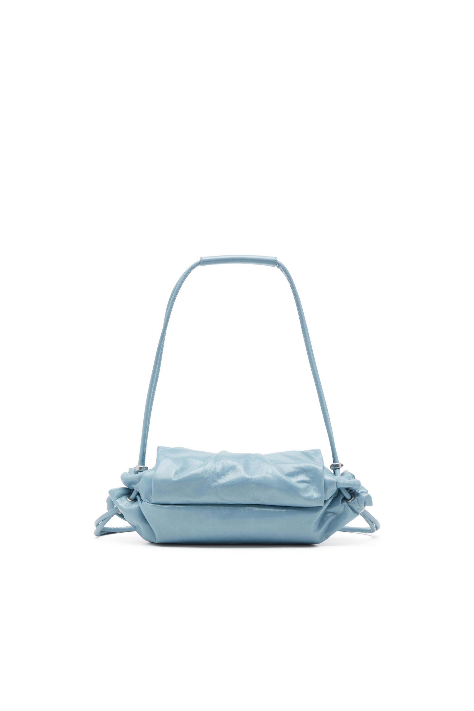 Diesel - SCRUNCH-D SHOULDER S, Borsa a spalla in pelle arricciata Donna in Blu - 2