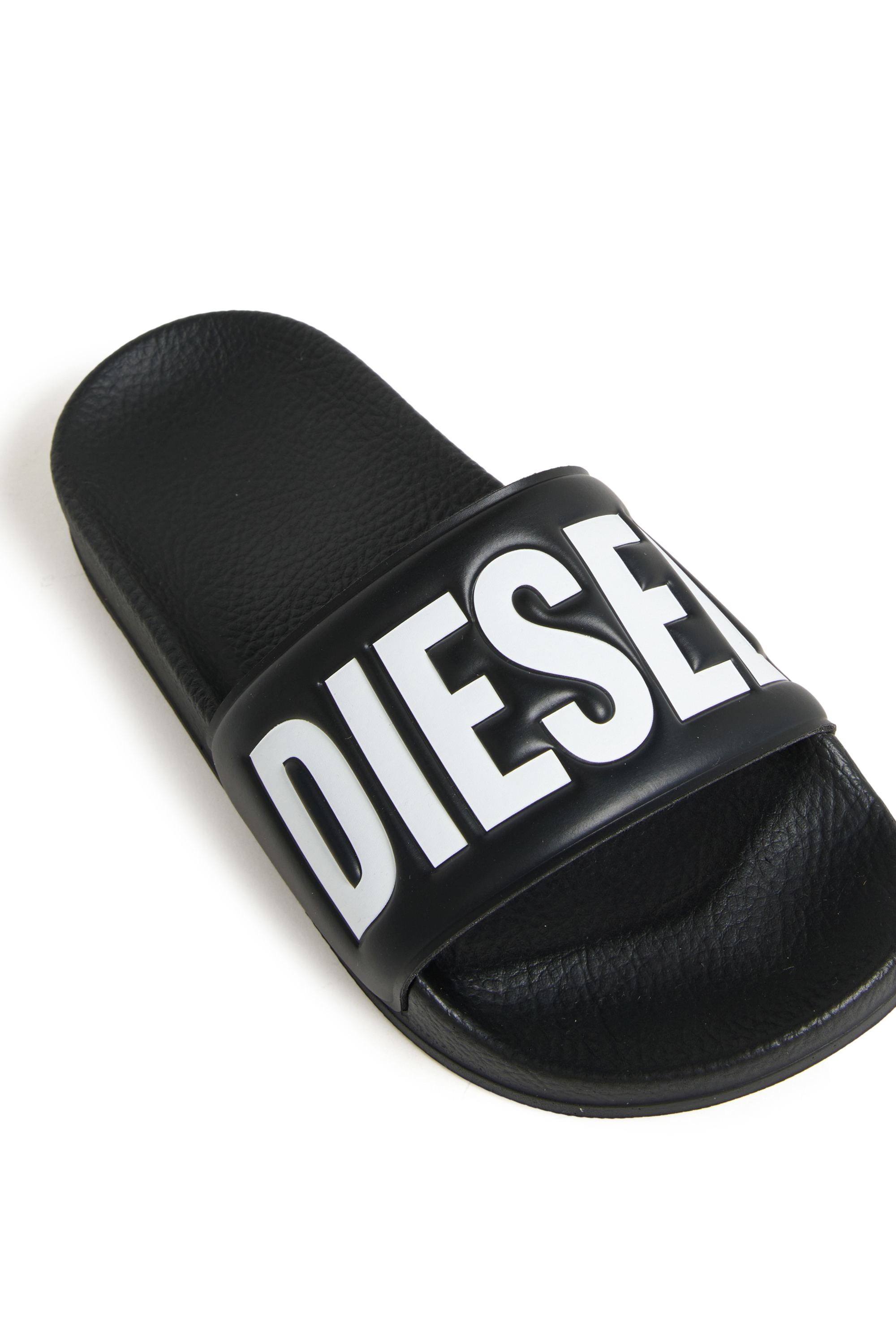 Diesel - SA-BWBISQOF, Sa-Bwbisqof-Slides con logo goffrato Unisex in Nero - 4