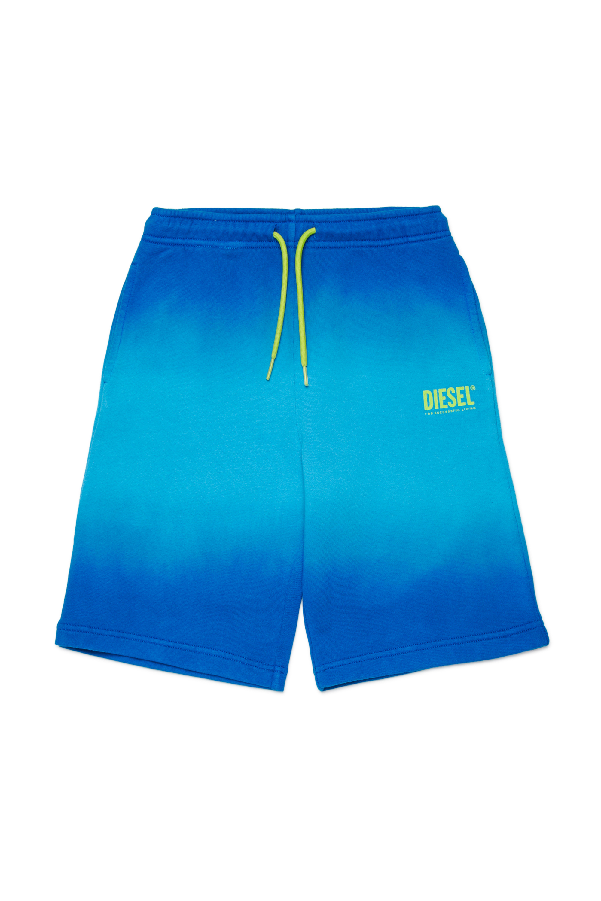 Diesel - PSHADE, Shorts in cotone con lavaggio sfumato Uomo in Blu - 1