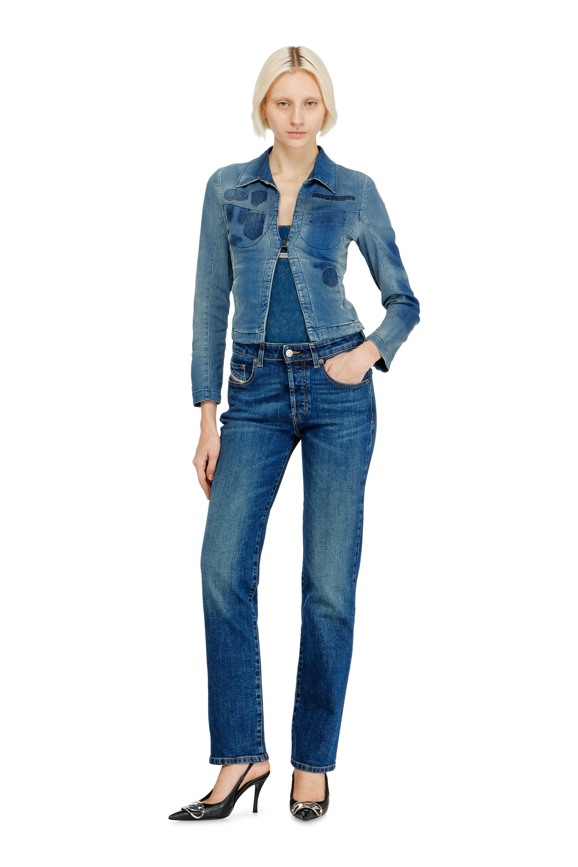 Diesel - Regular Jeans 1989 D-Mine 09I28 Donna, Blu Scuro - Image 1