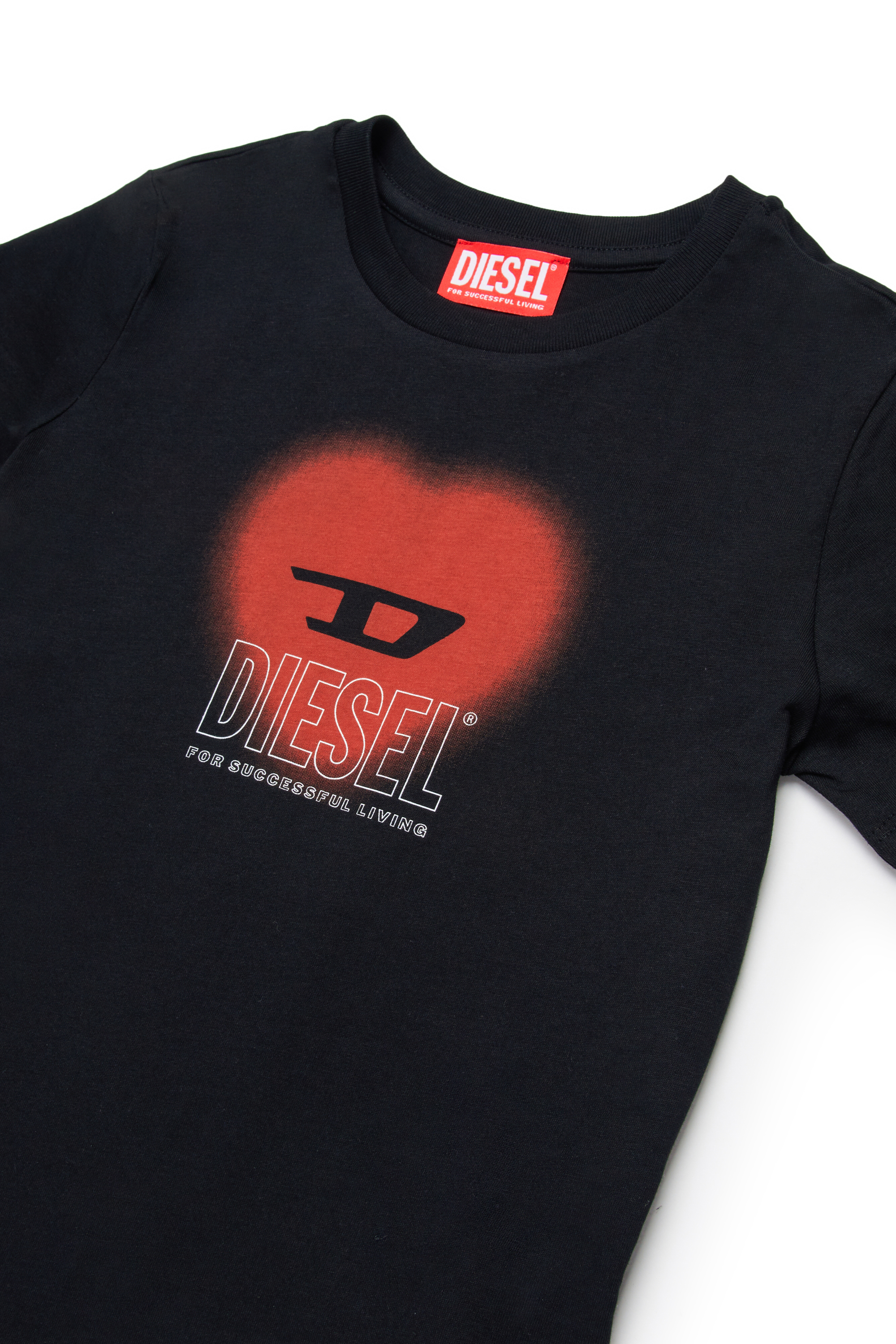 Diesel - TCUORE, T-shirt con logo a cuore Donna in Nero - 3