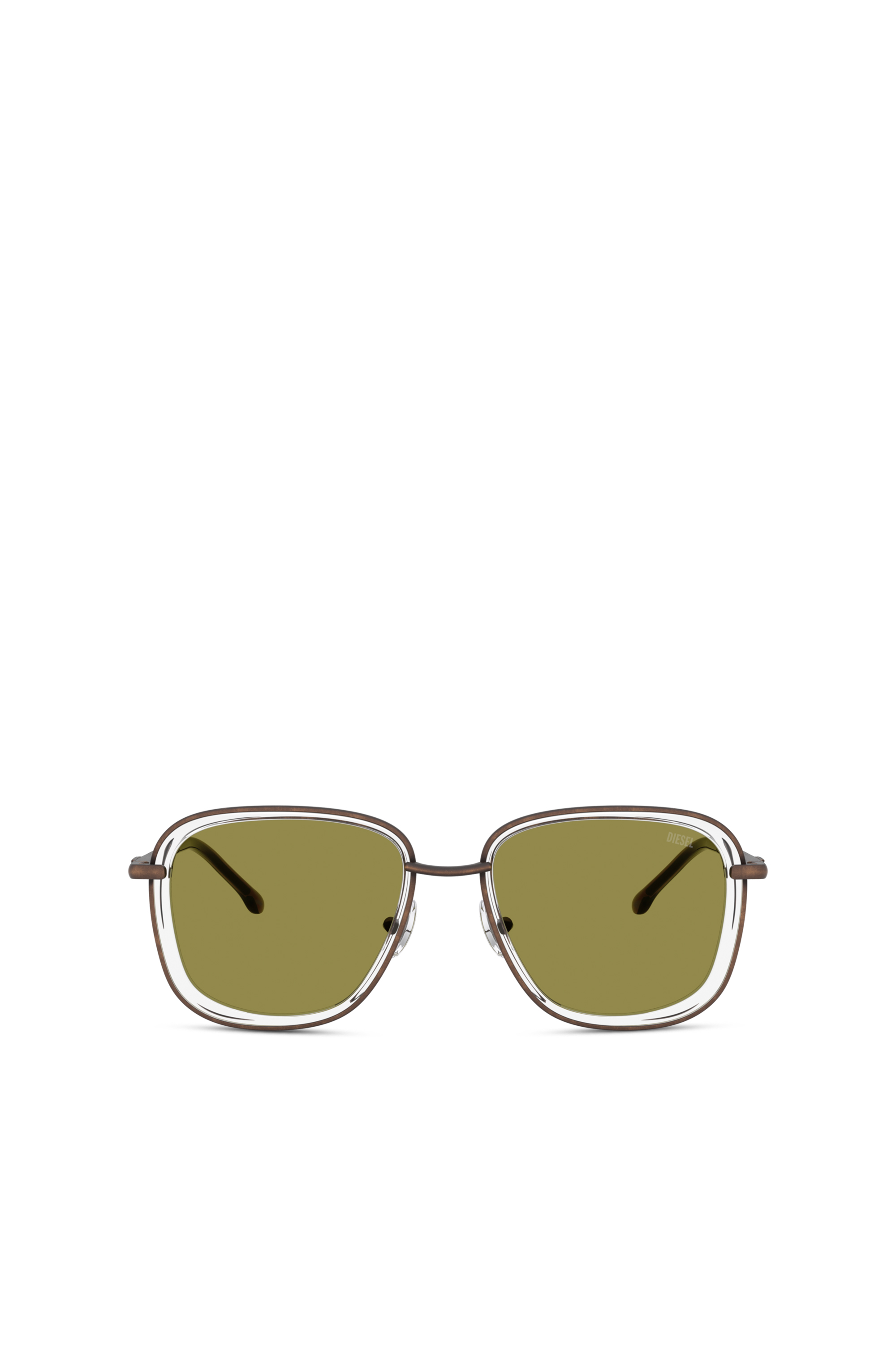 Diesel - 0DL1017, Occhiali da sole quadrati Unisex in Verde - 2