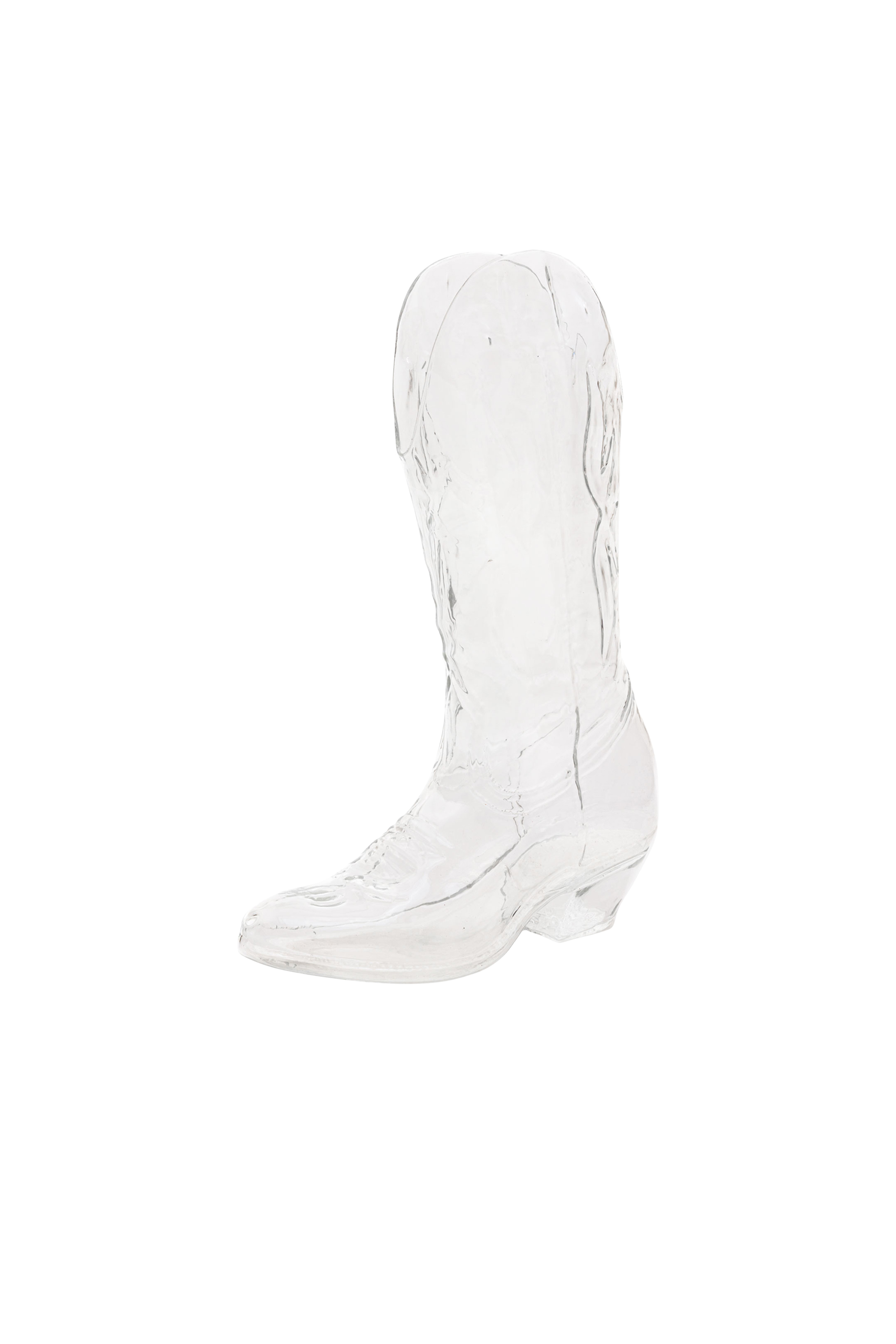Diesel - 10064 GLASS VASE CRYSTALBOOTIE CM.24X8 H, Vaso in vetro Unisex in Bianco - 1