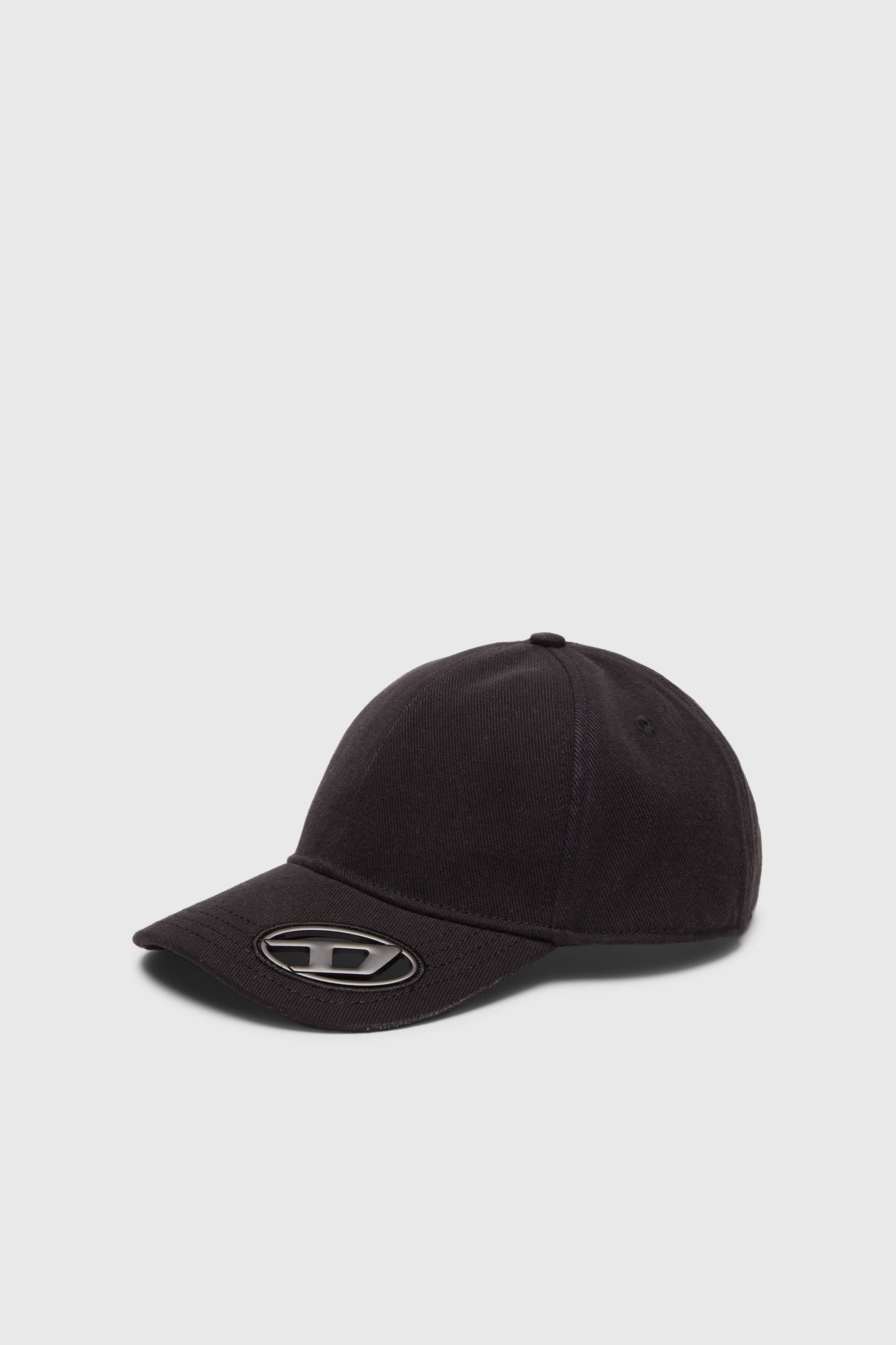 Diesel - C-PLAK, Cappello da baseball con placca oval D Uomo in Nero - 1