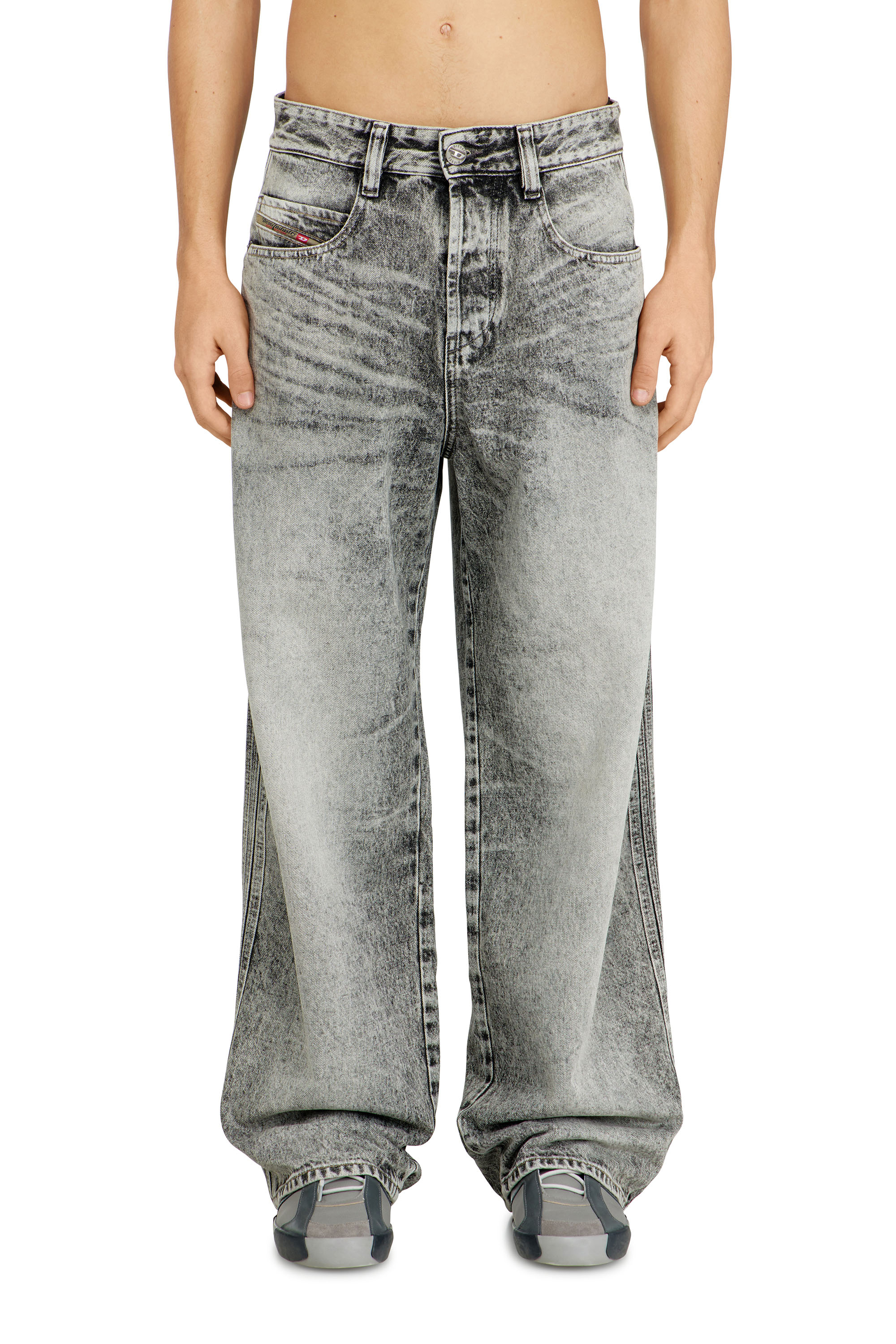 Diesel - Relaxed Jeans 1997 D-Enim-M 09P11 Unisex, Grigio Chiaro - Image 1