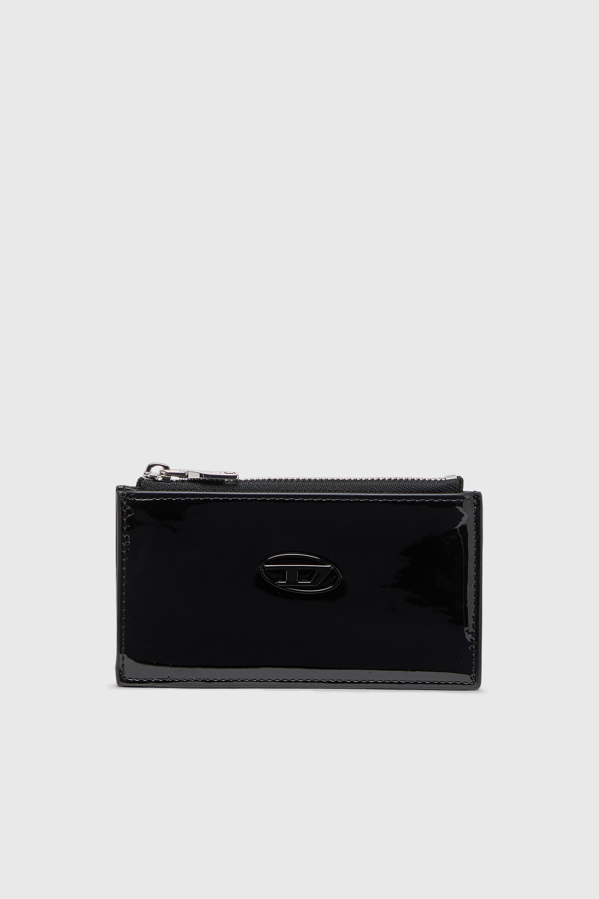Diesel - PLAY CARD HOLDER III, Portacarte effetto lucido Donna in Nero - 1