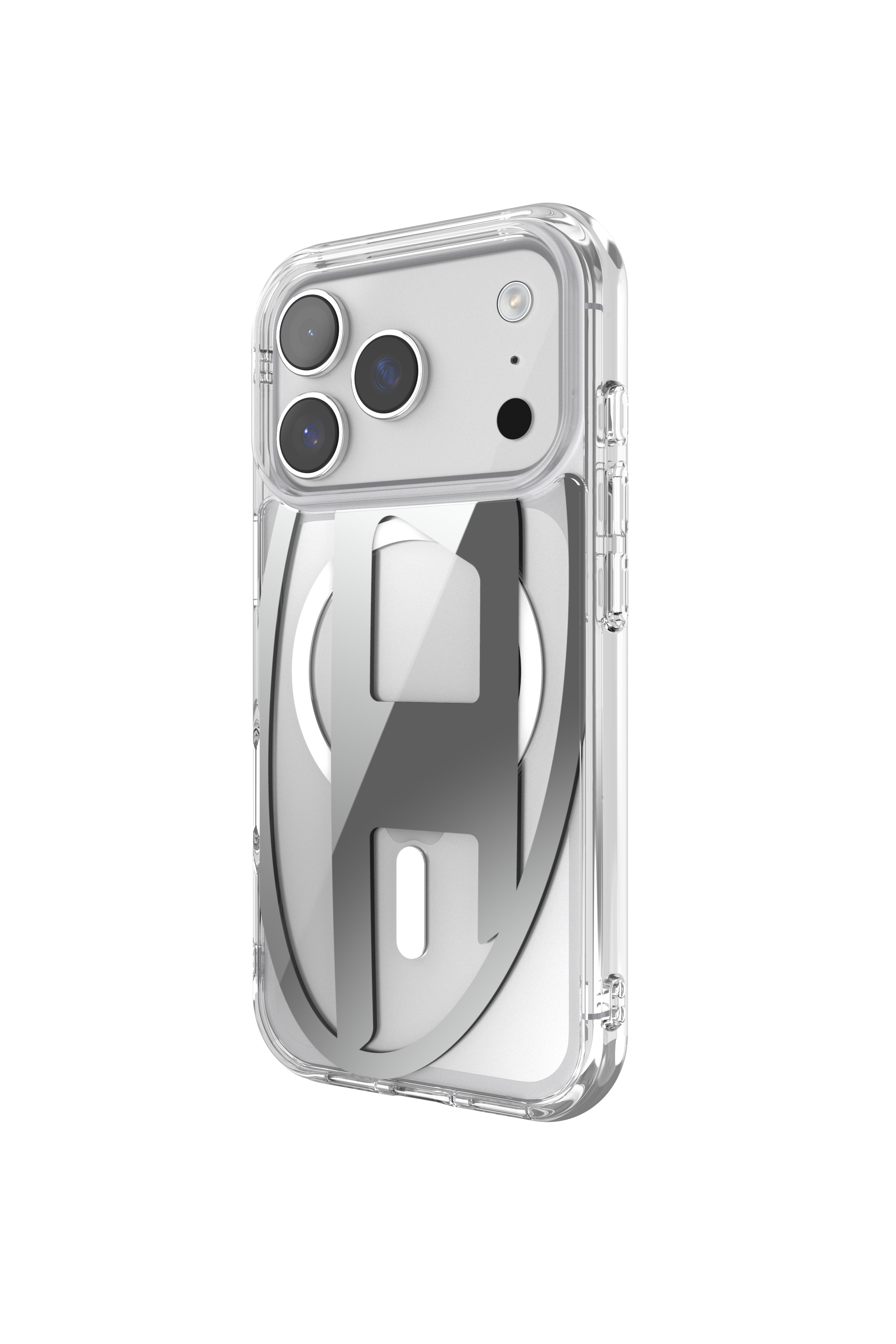 Diesel - 60413 AOP CASE, Custodia Oval D Metallic con Magsafe per iPhone 17 Pro Unisex in Grigio - 4