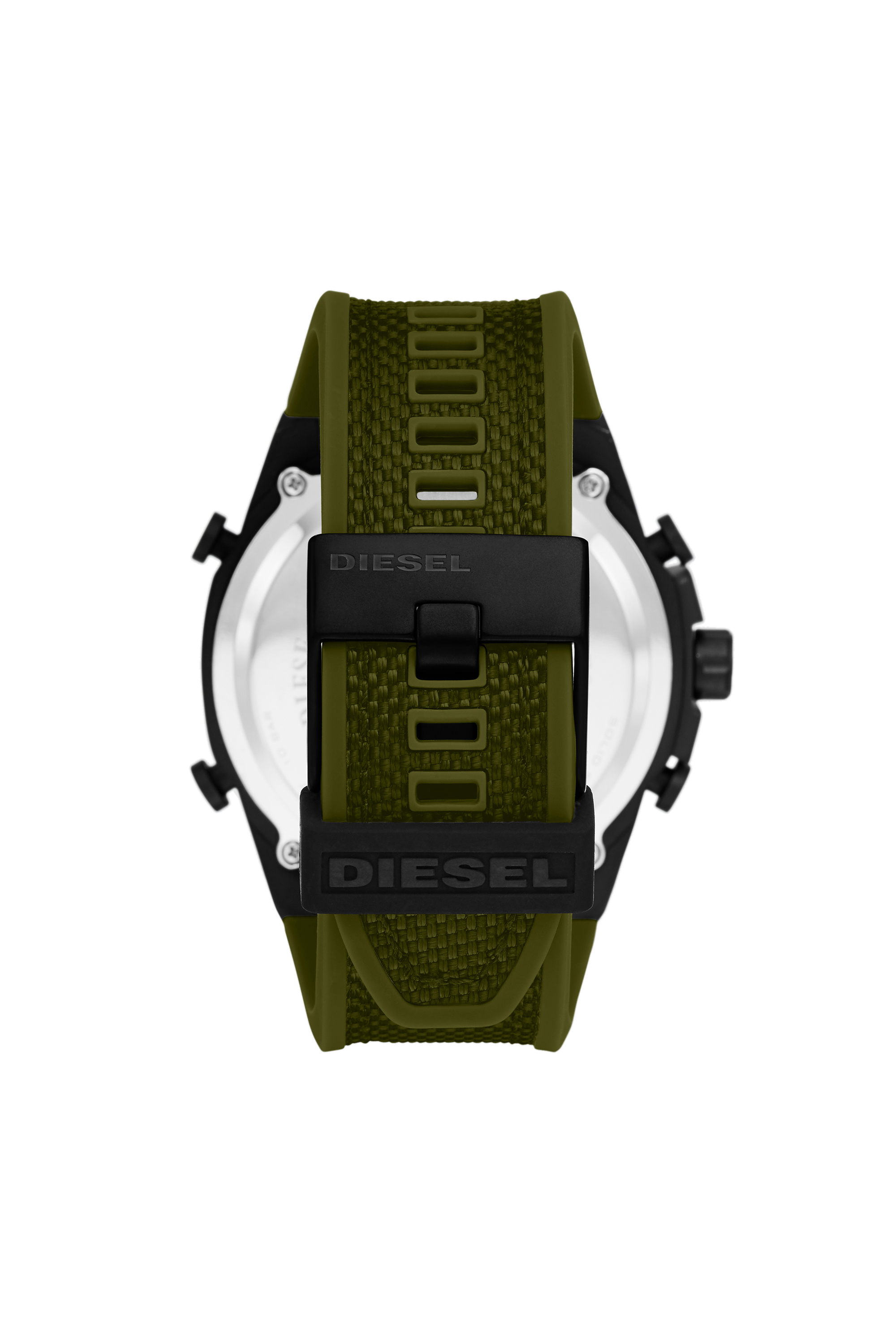 Diesel - DZ4549, Orologio Mega Chief analogico-digitale con cinturino in nylon e silicone verde Uomo in Verde - 2