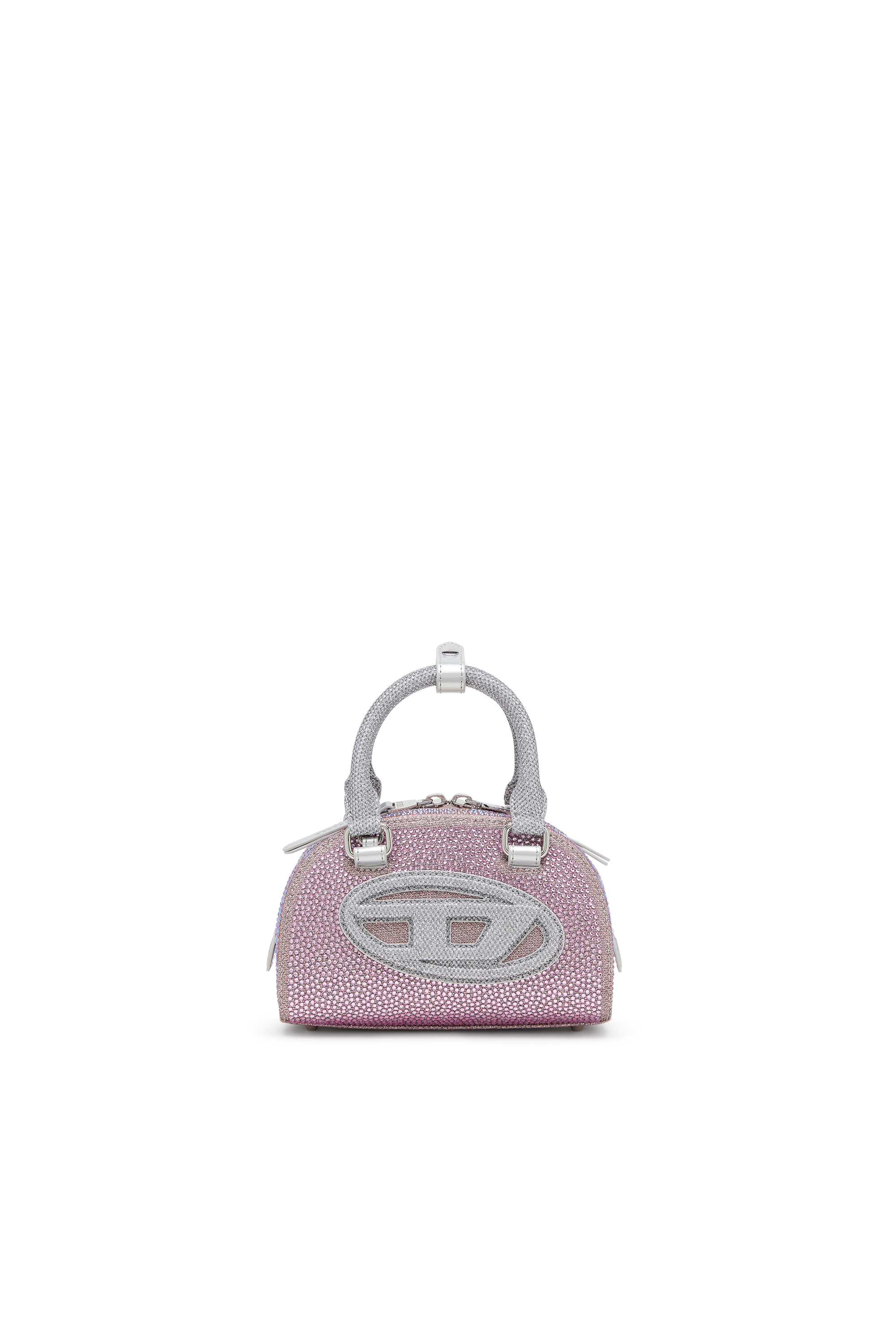 Diesel - 1DR DOME CROSSBODY, 1DR Dome - Borsa bowling piccola in crystal lurex Donna in Rosa - 1