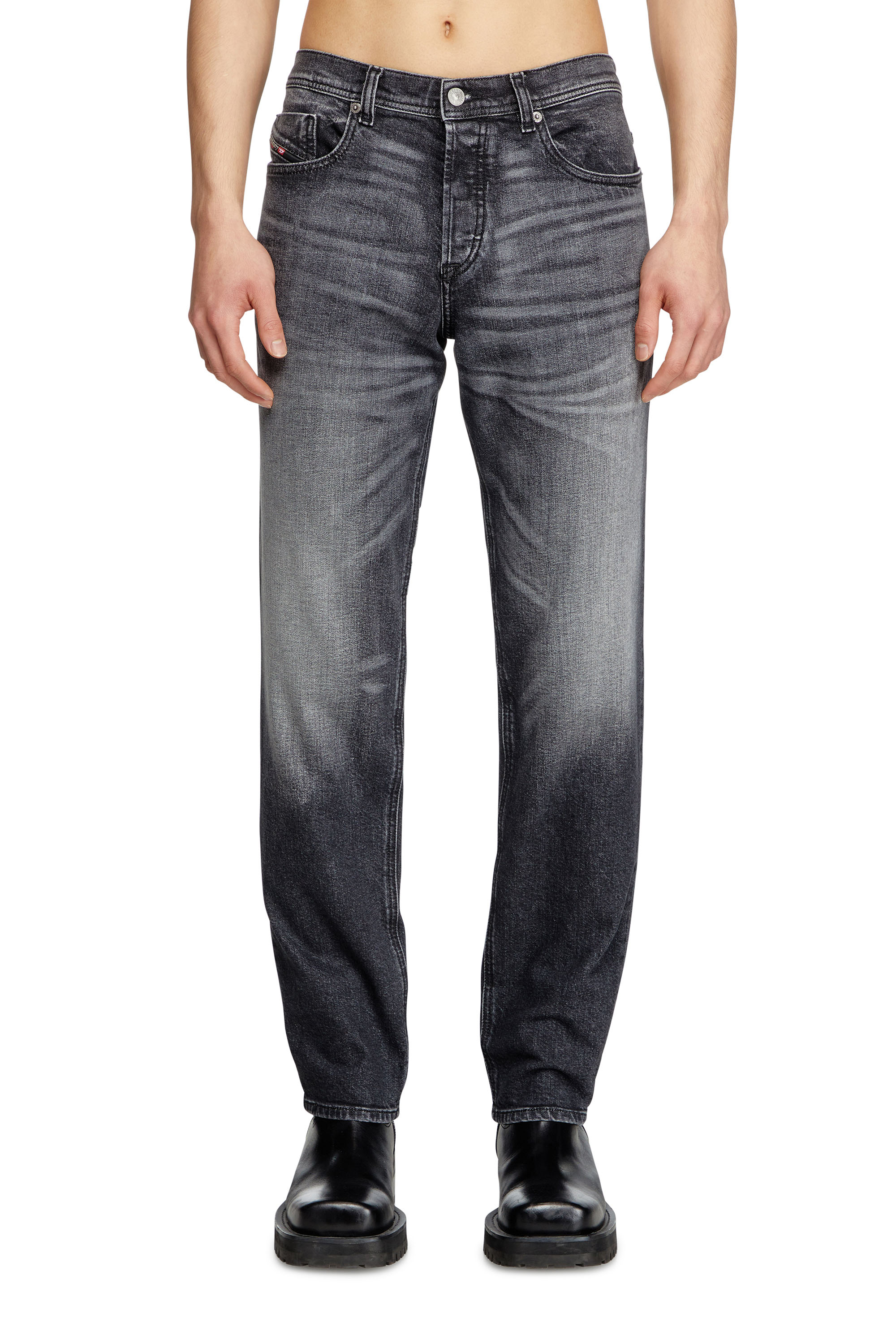 Diesel - Regular Jeans 2023 D-Finitive 09L52 Uomo, Nero/Grigio scuro - Image 3