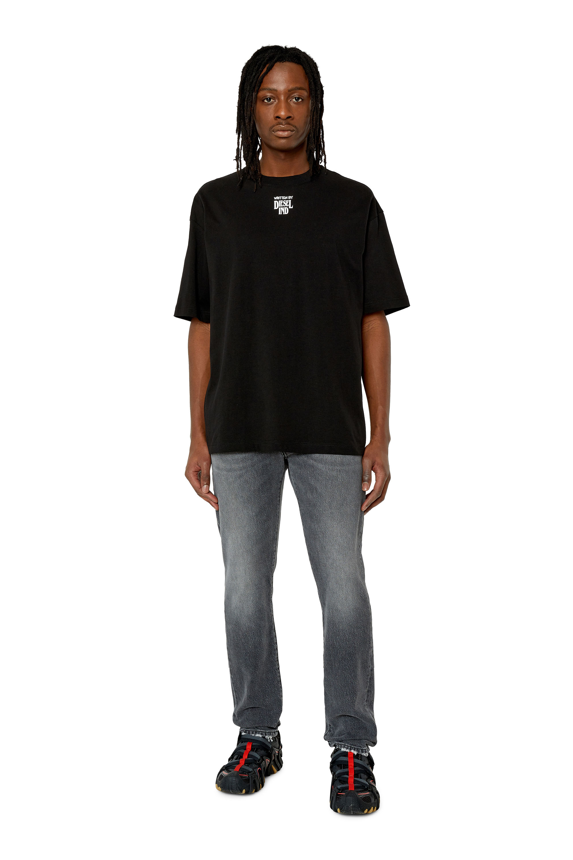 Diesel - Slim Jeans 2019 D-Strukt 09E75, Nero/Grigio scuro - Image 4