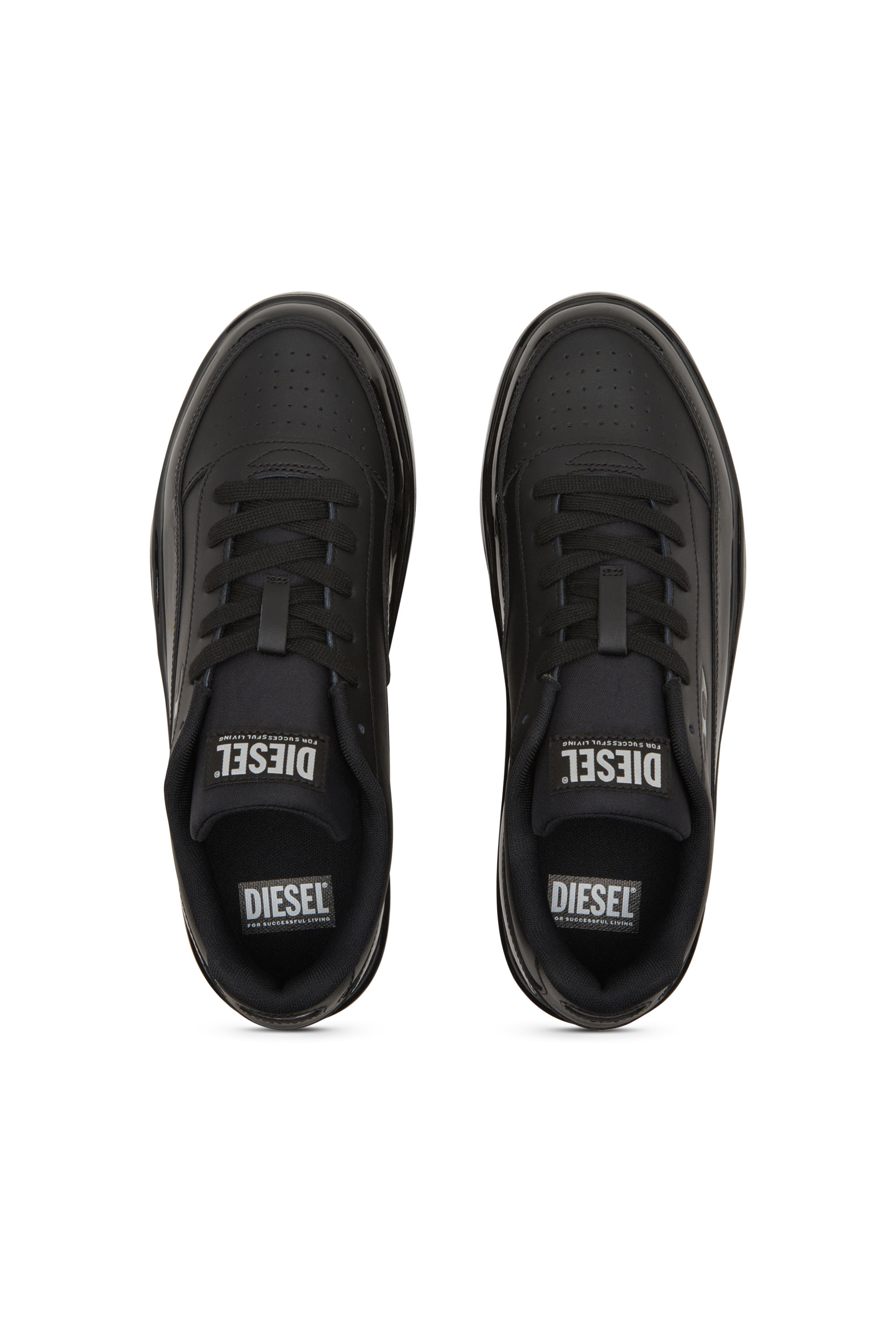 Diesel - S-TRACKER-D LOW, S-Tracker-D-Sneaker in pelle con strato in silicone Uomo in Nero - 6