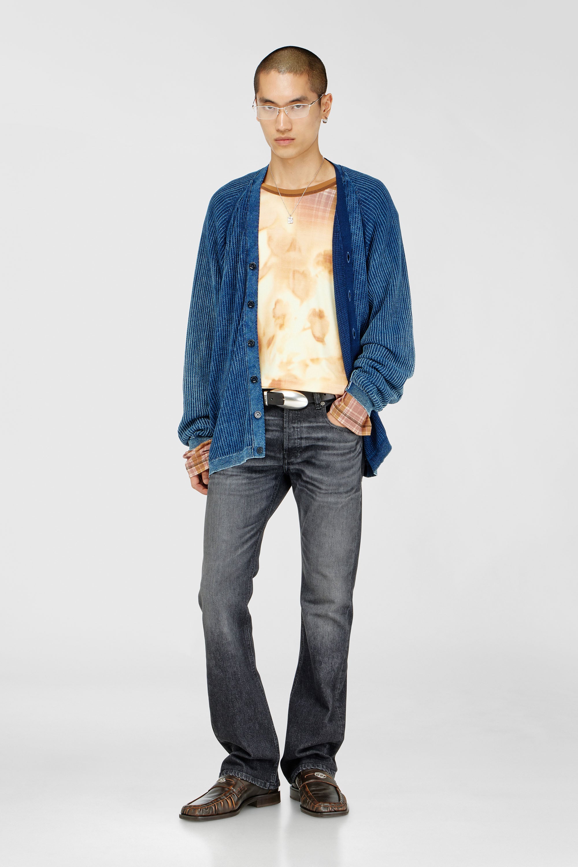 Diesel - Bootcut Jeans 2007 Zatiny 09N48 Uomo, Nero/Grigio scuro - Image 1