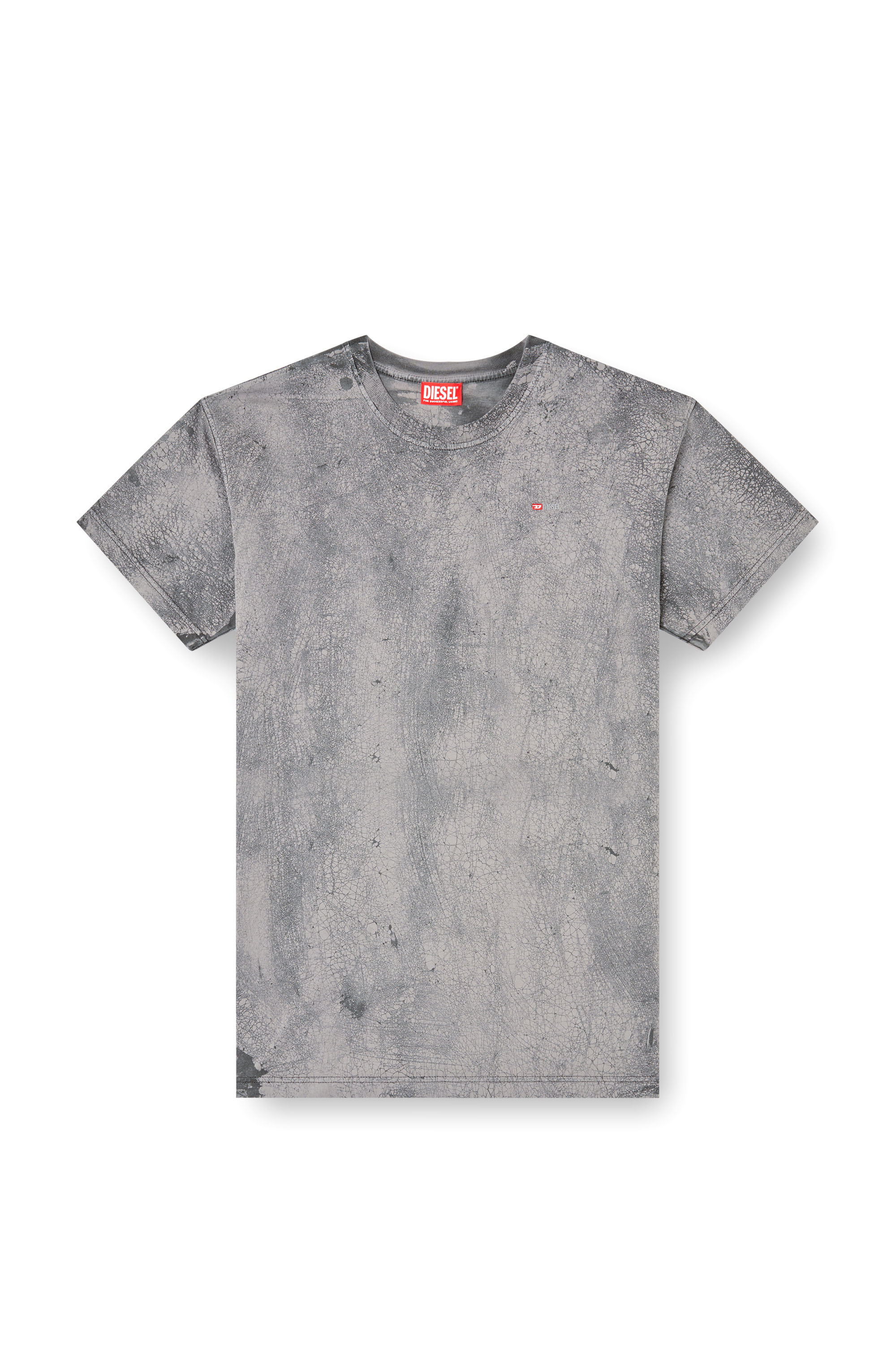 Diesel - T-NORM-T8, T-shirt in jersey cerato Uomo in Grigio - 2